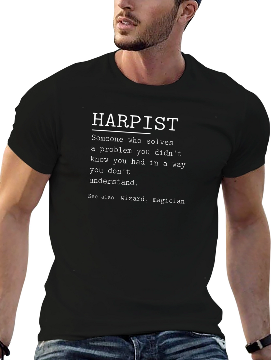 Harpist Definition T-Shirt - Funny Musician Gift