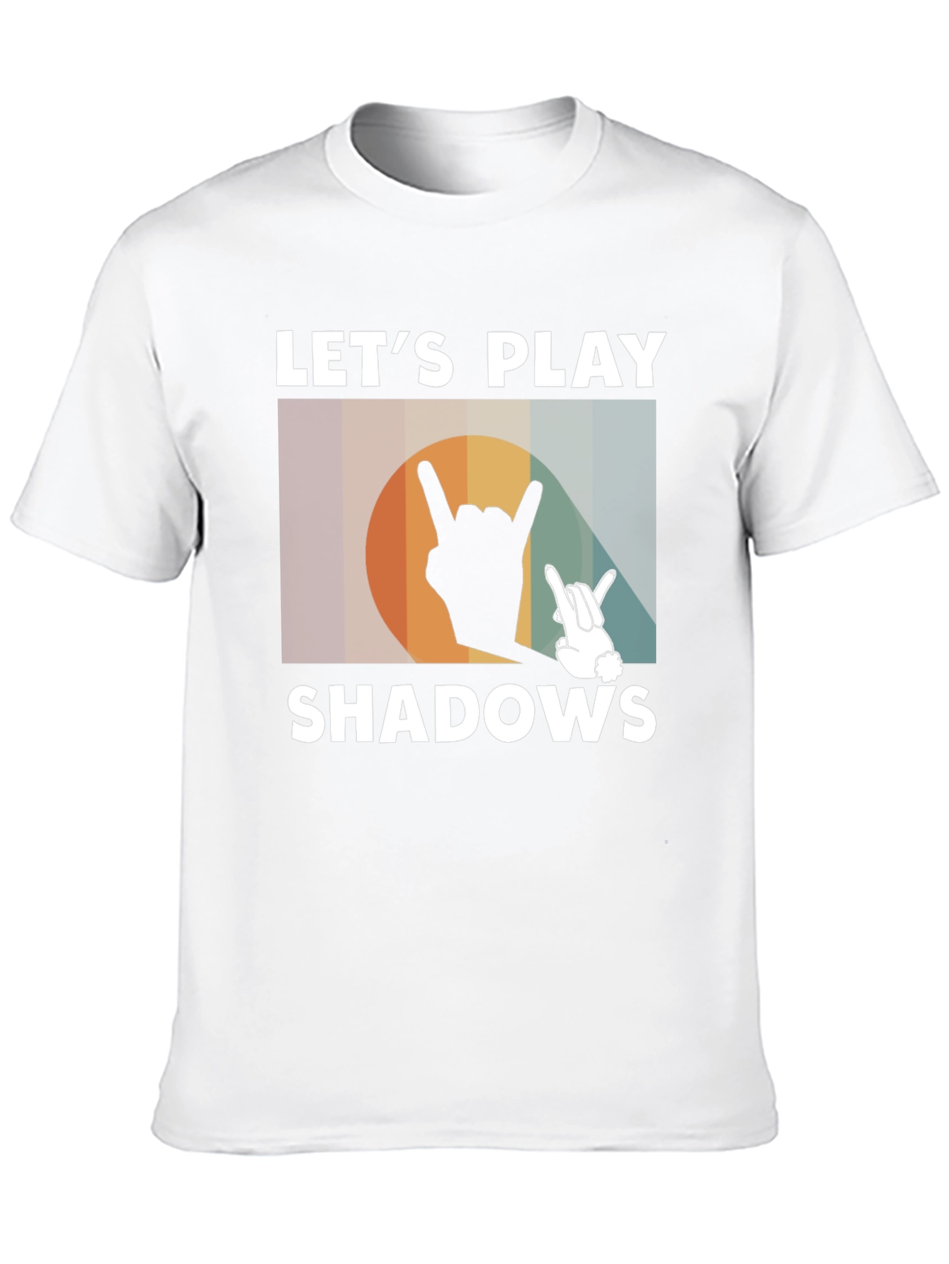 Lets Play Shadows Graphic Tee - Rock On Hand Signs