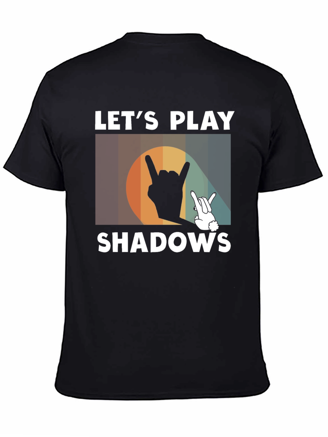 Lets Play Shadows Graphic Tee - Rock On Hand Signs
