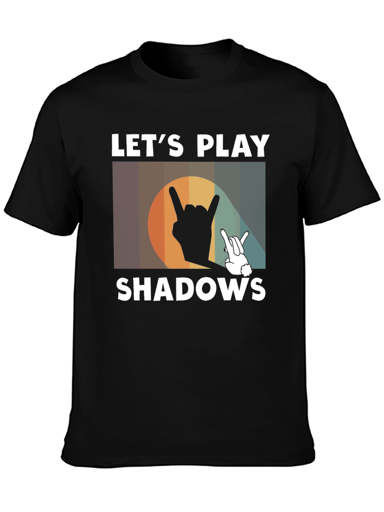 Lets Play Shadows Graphic Tee - Rock On Hand Signs
