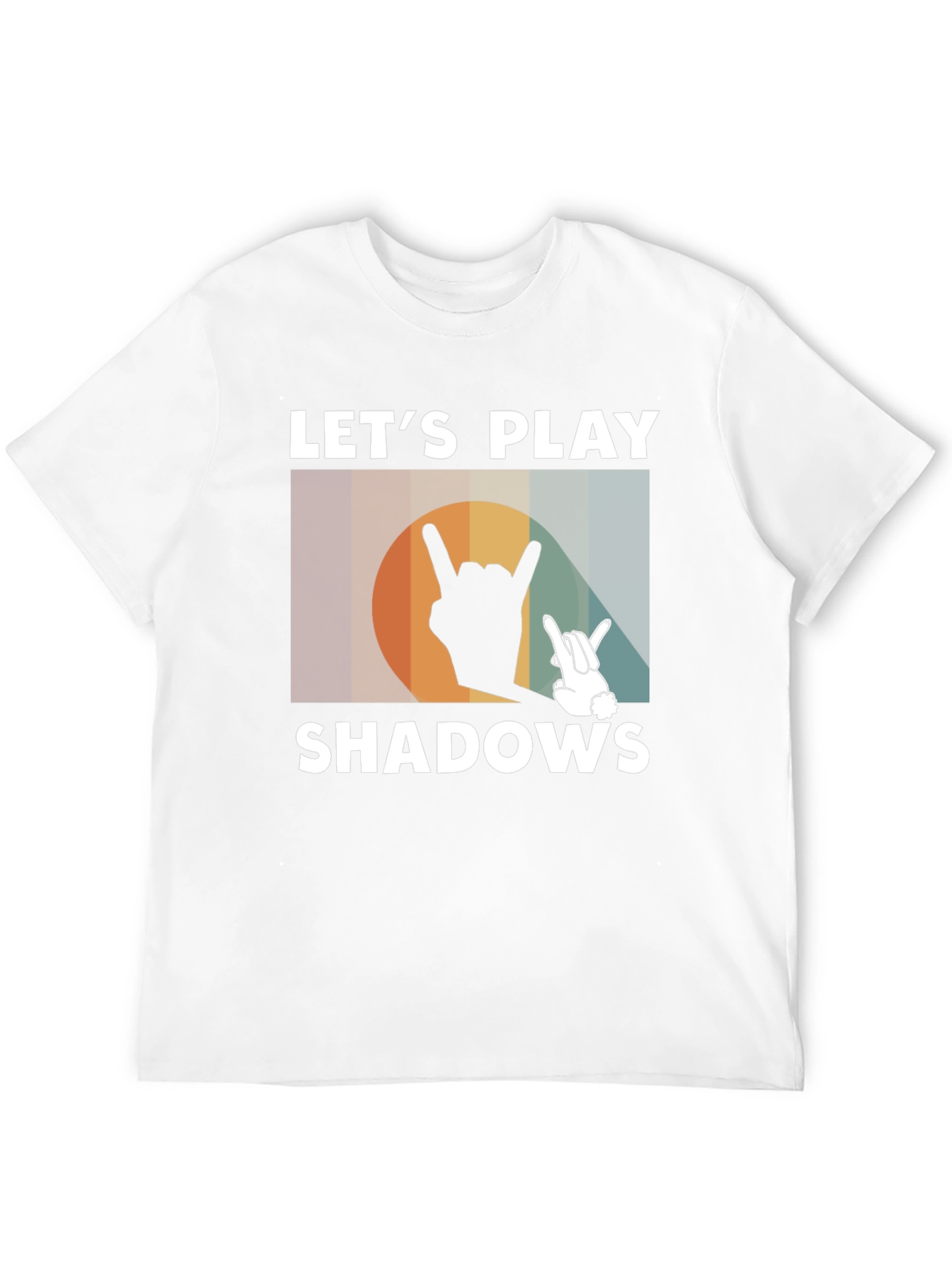 Lets Play Shadows Graphic Tee - Rock On Hand Signs