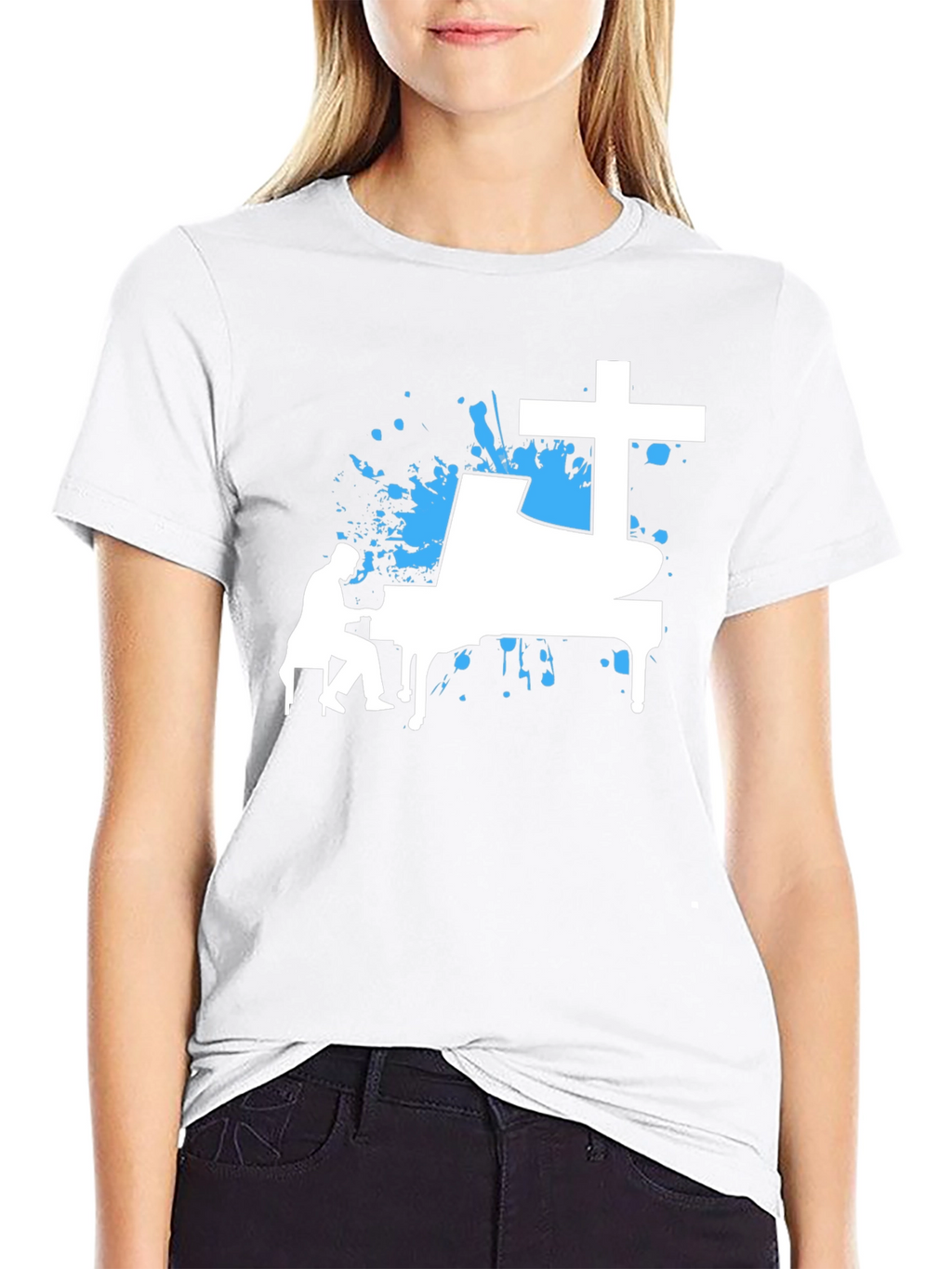 Piano Cross Graphic Tee