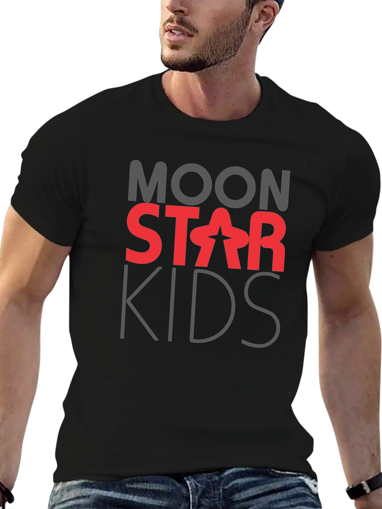 Moon Star Kids Graphic Tee - Black
