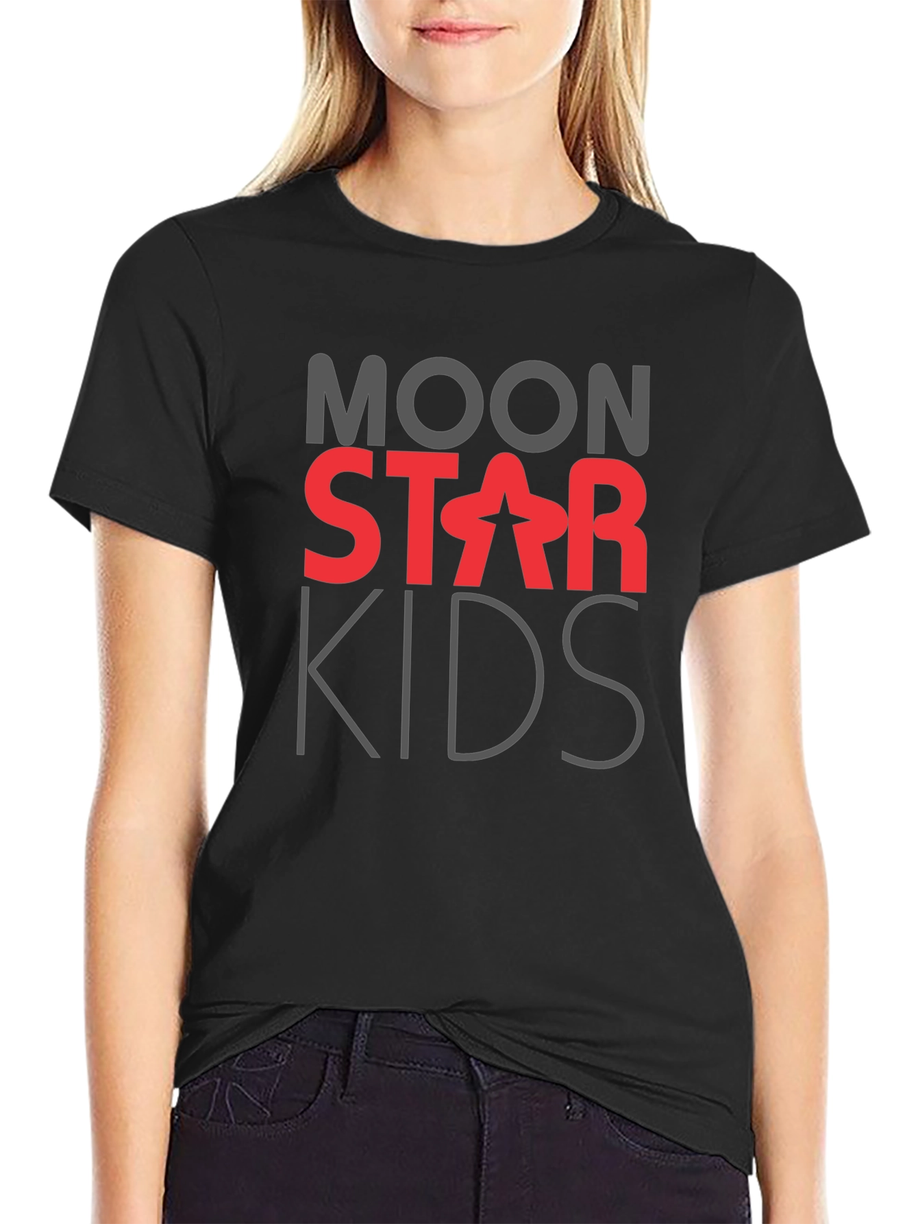 Moon Star Kids Graphic Tee - Black