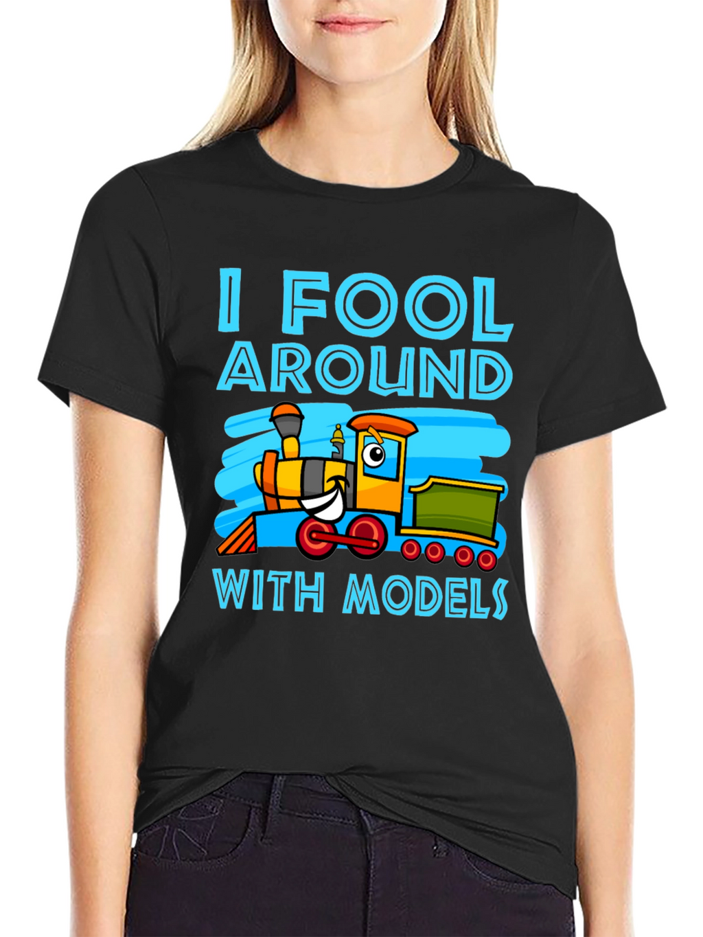I Fool Around With Models Train T-Shirt