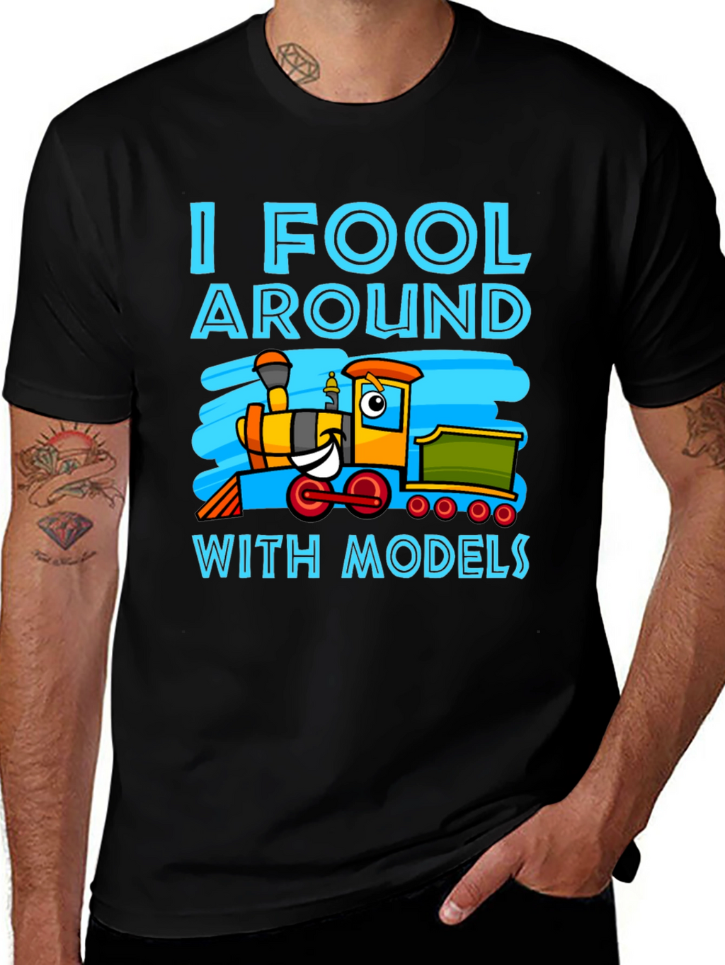 I Fool Around With Models Train T-Shirt