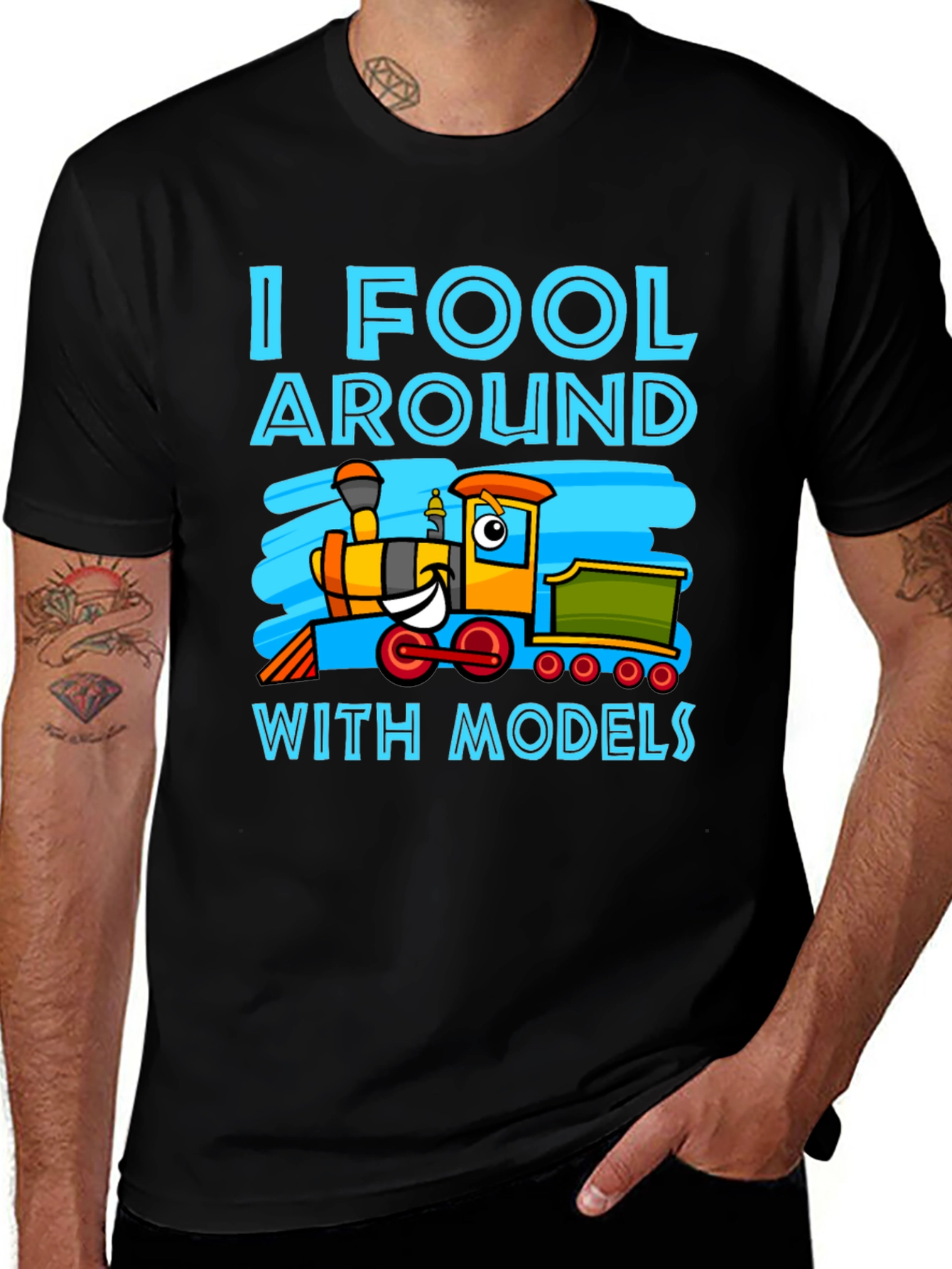 I Fool Around With Models Train T-Shirt