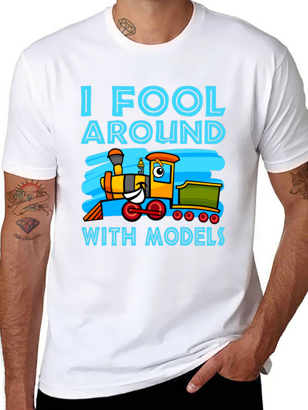 I Fool Around With Models Train T-Shirt