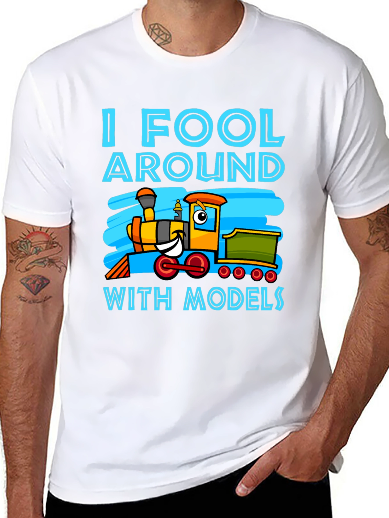 I Fool Around With Models Train T-Shirt
