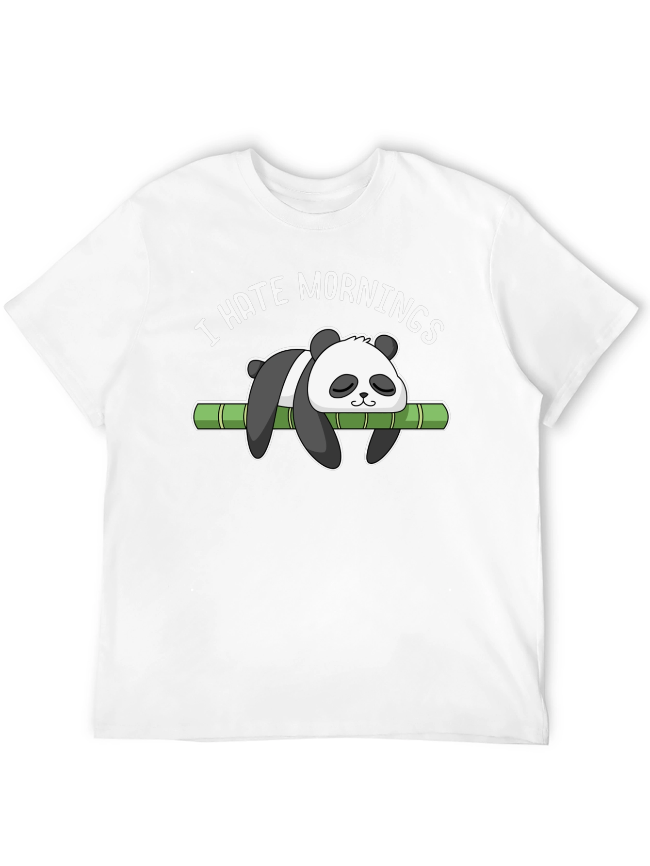 I Hate Mornings Panda T-Shirt - Funny Graphic Tee