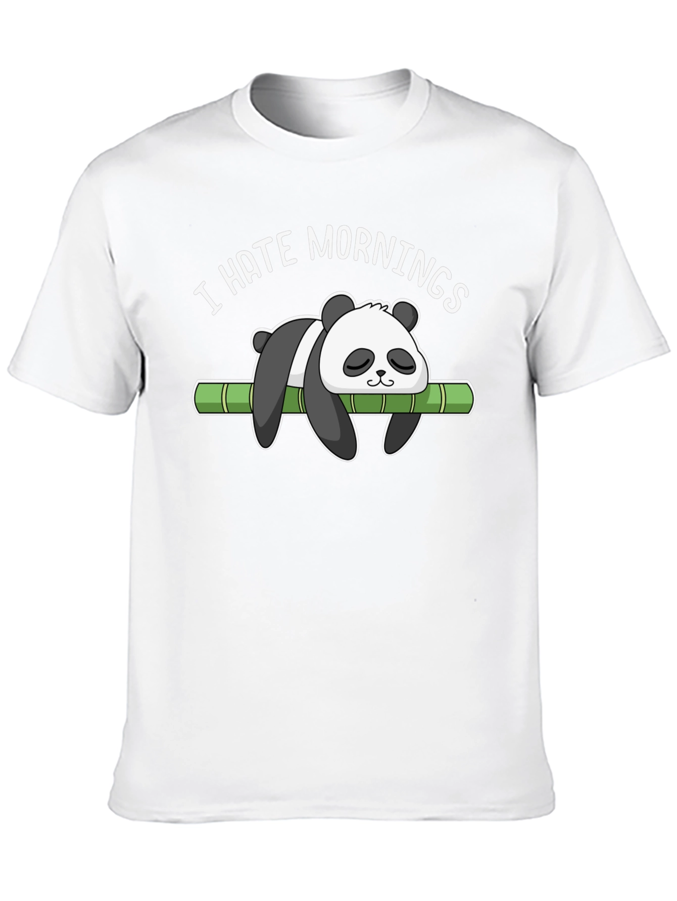 I Hate Mornings Panda T-Shirt - Funny Graphic Tee