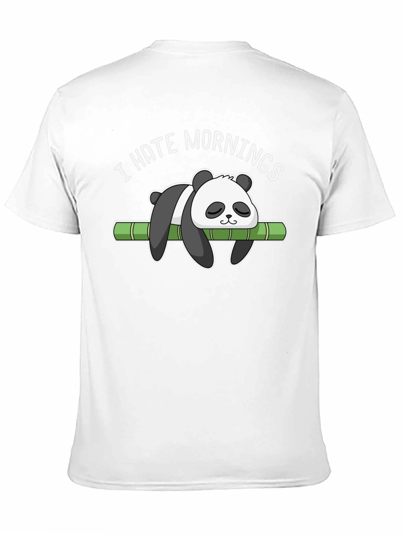 I Hate Mornings Panda T-Shirt - Funny Graphic Tee
