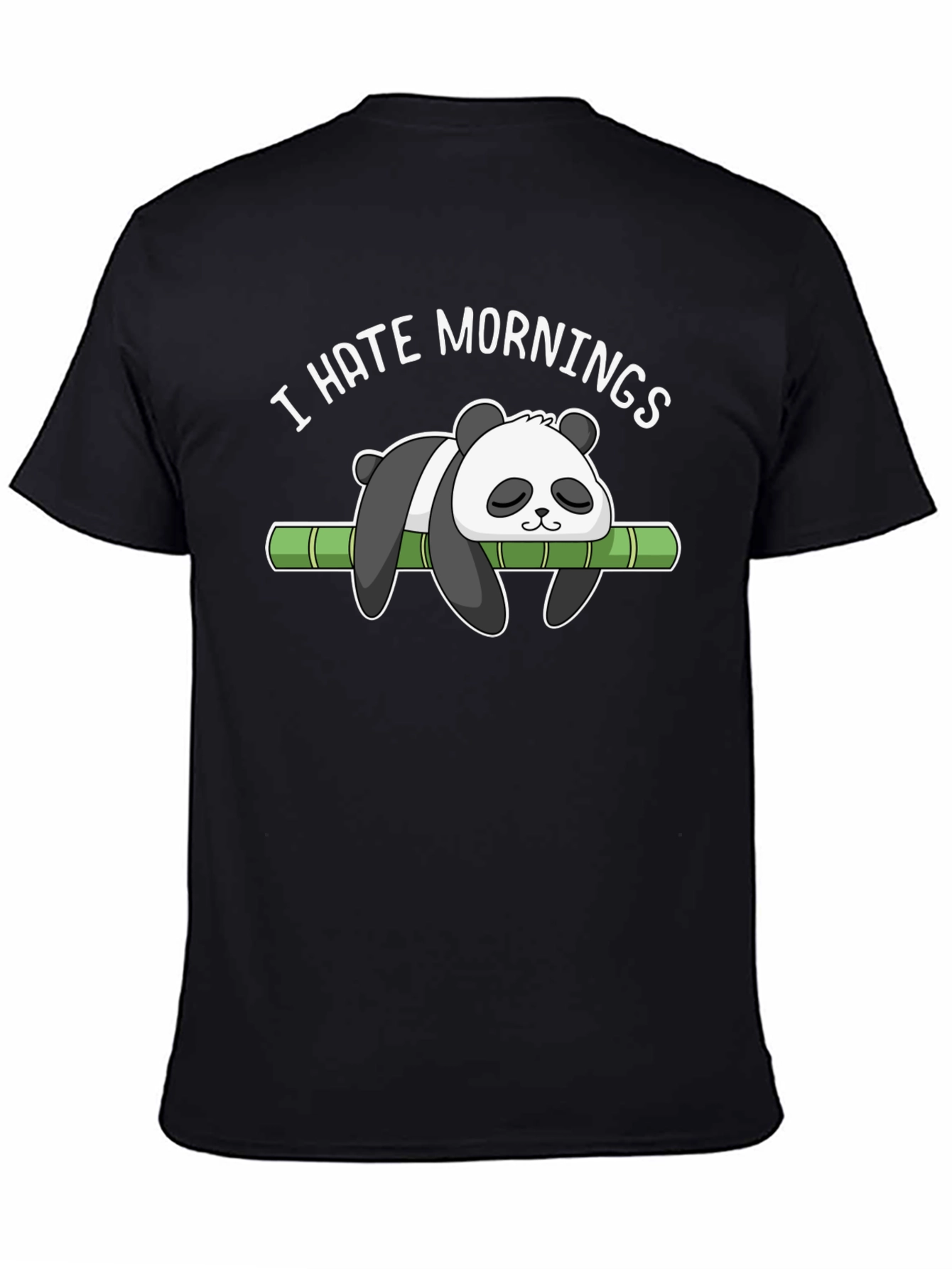I Hate Mornings Panda T-Shirt - Funny Graphic Tee