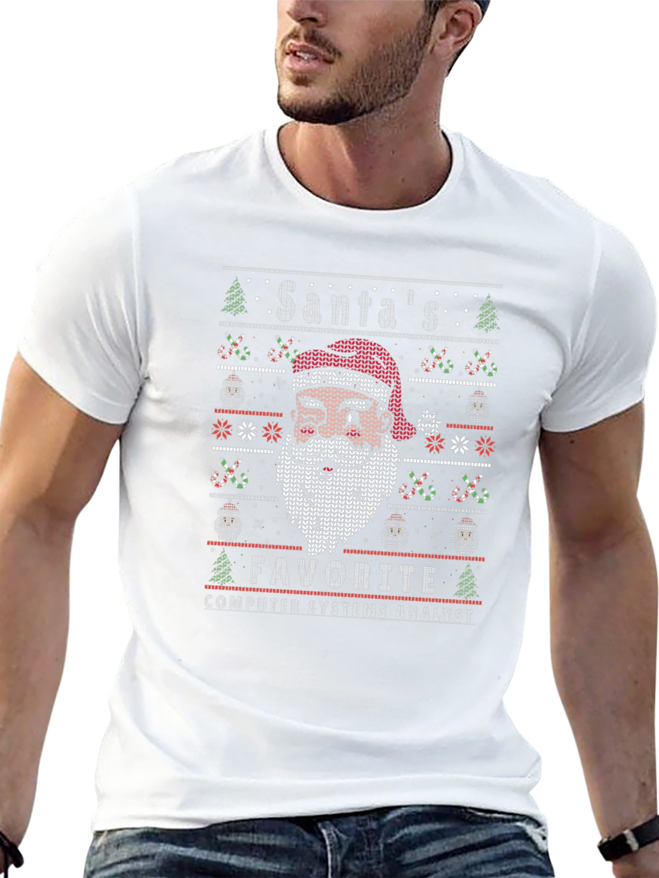 Santas Favorite Computer Systems Analyst Ugly Sweater T-Shirt