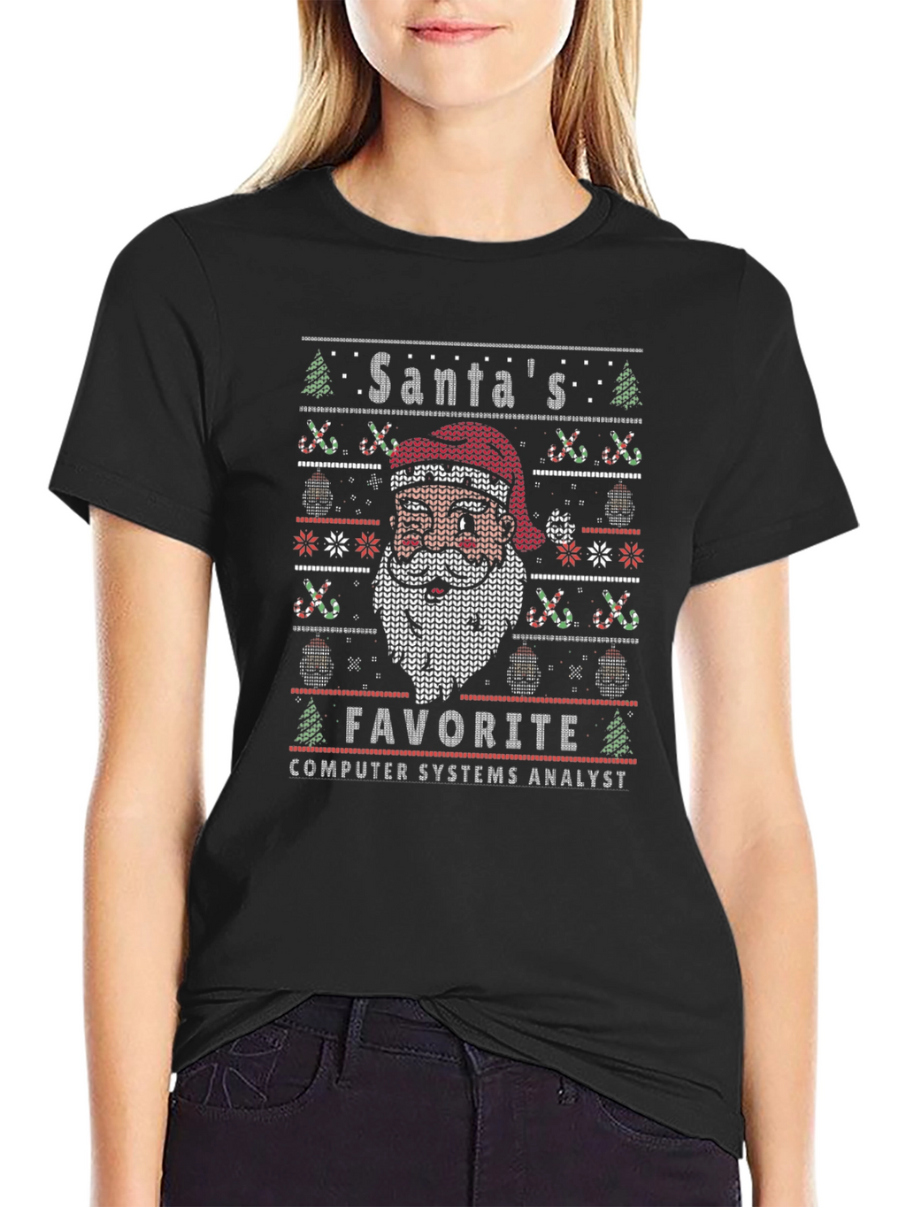 Santas Favorite Computer Systems Analyst Ugly Sweater T-Shirt
