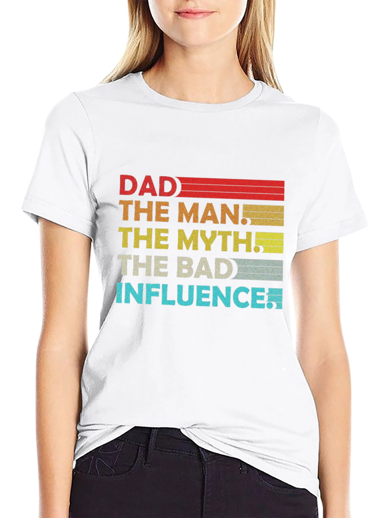 Dad The Man The Myth The Bad Influence Graphic T-Shirt