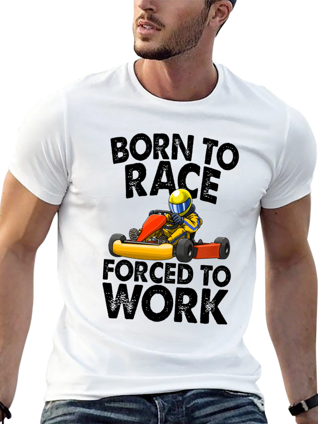 Born to Race T-Shirt - Go Kart Design