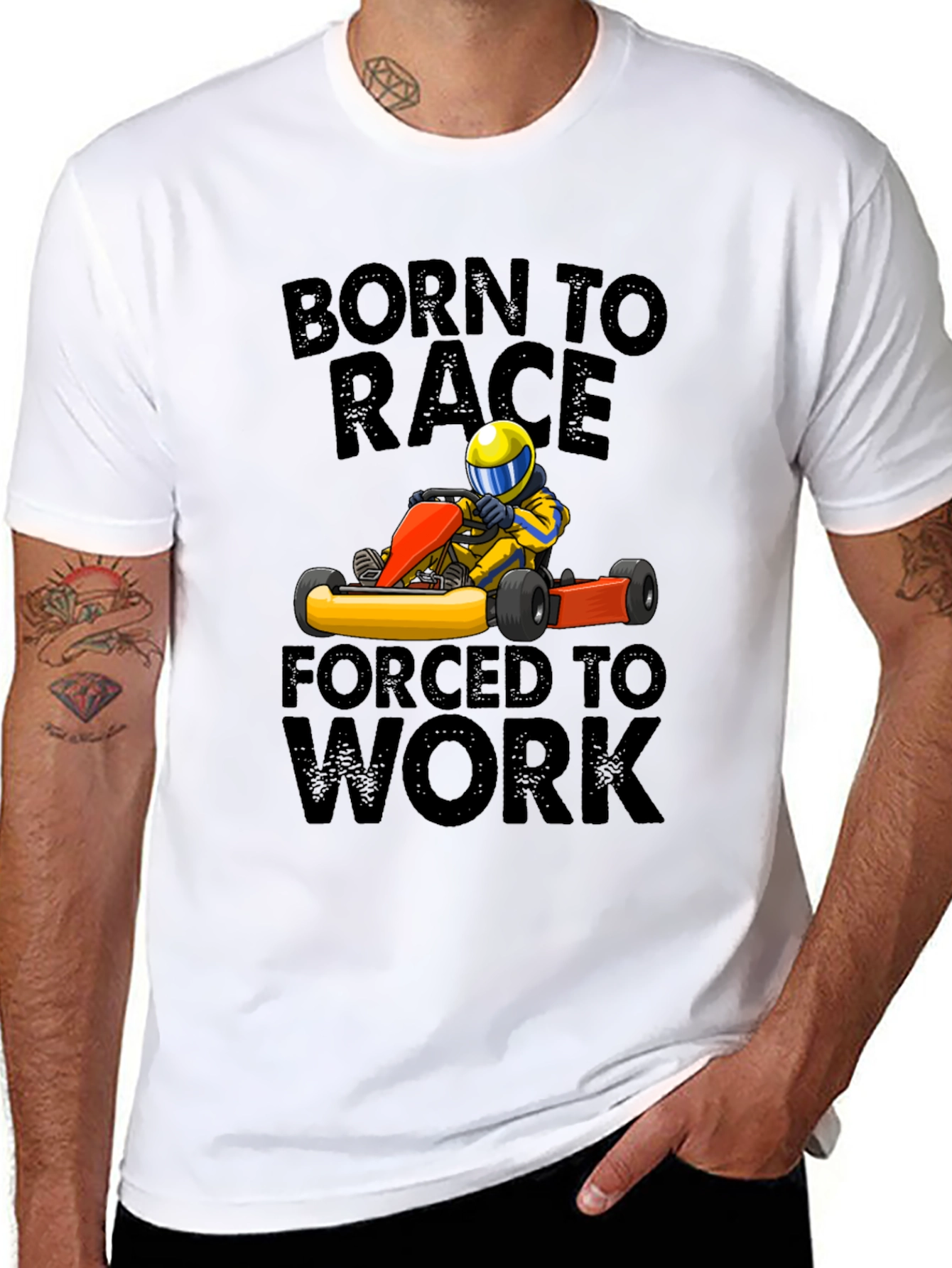 Born to Race T-Shirt - Go Kart Design