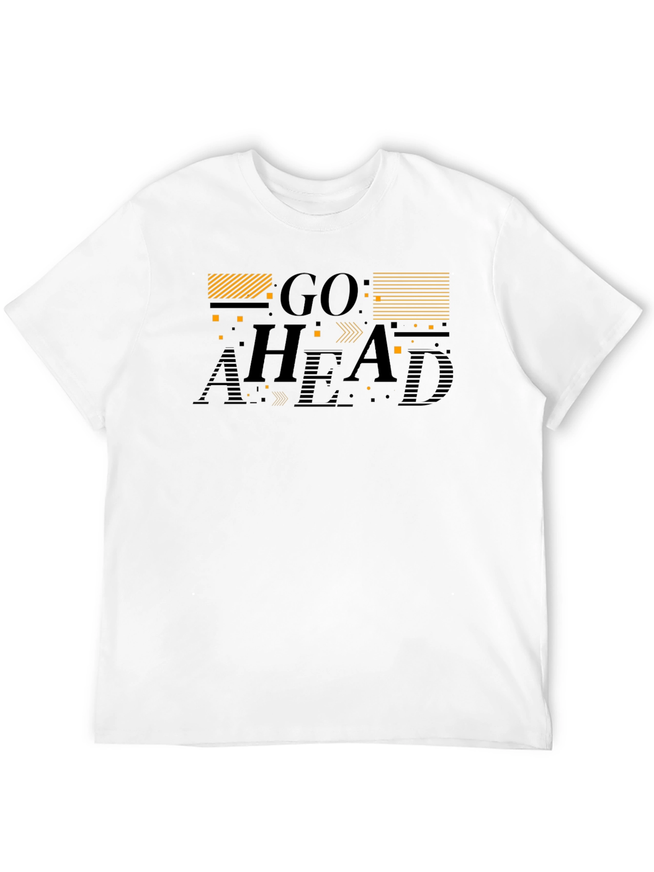 Go Ahead Graphic Print Black T-Shirt