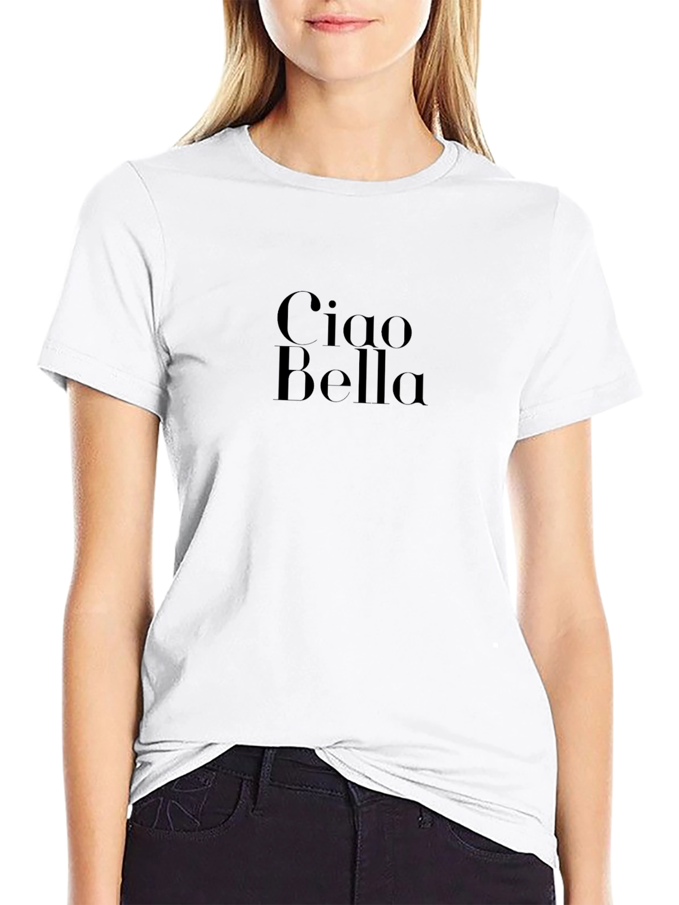 Ciao Bella Graphic Tee - Stylish & Comfortable Black T-Shirt