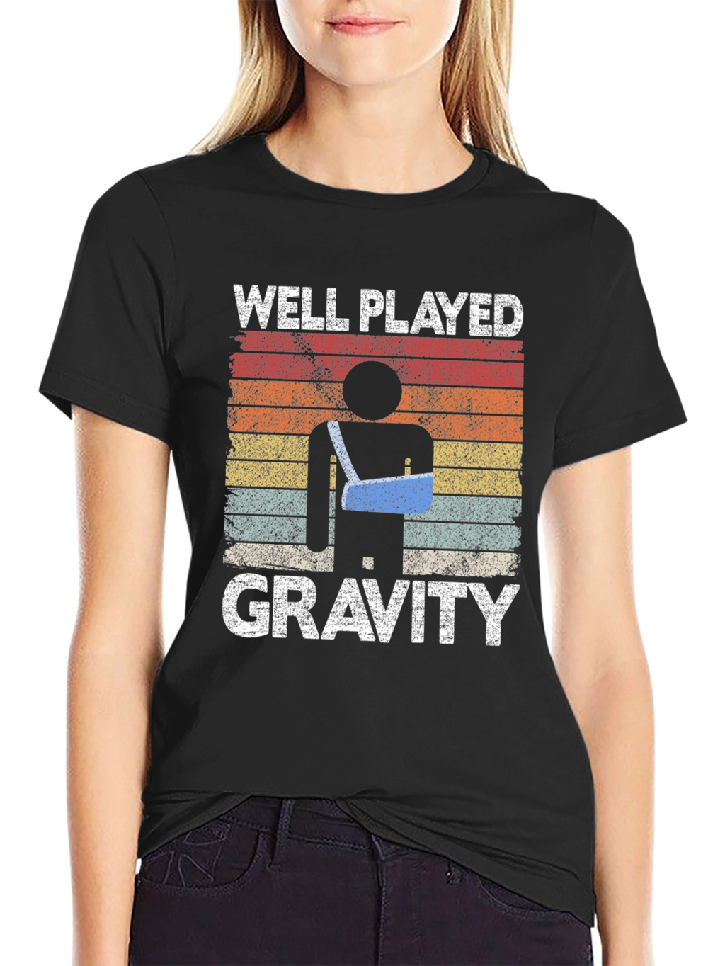 Well Played Gravity Broken Arm T-Shirt