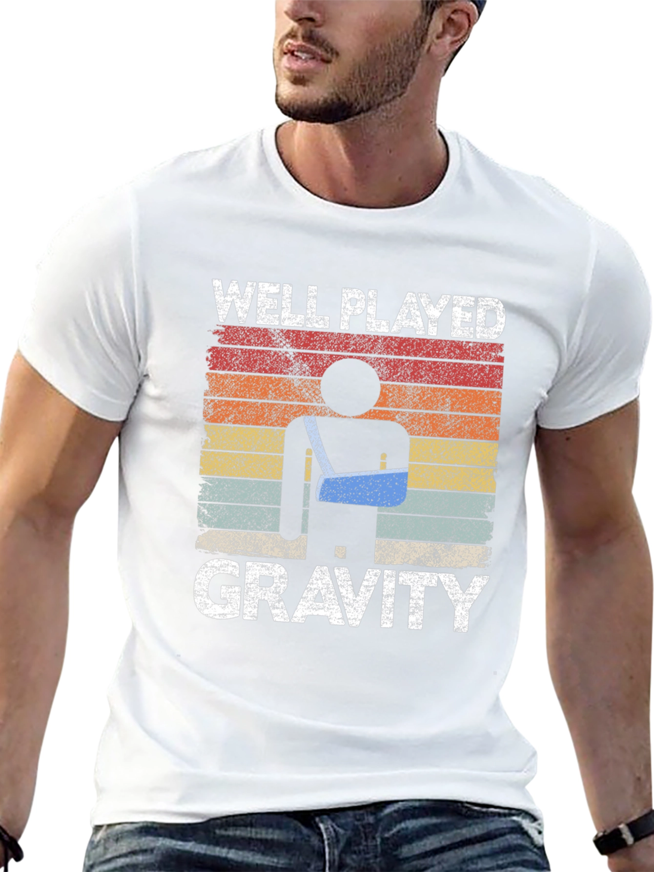 Well Played Gravity Broken Arm T-Shirt