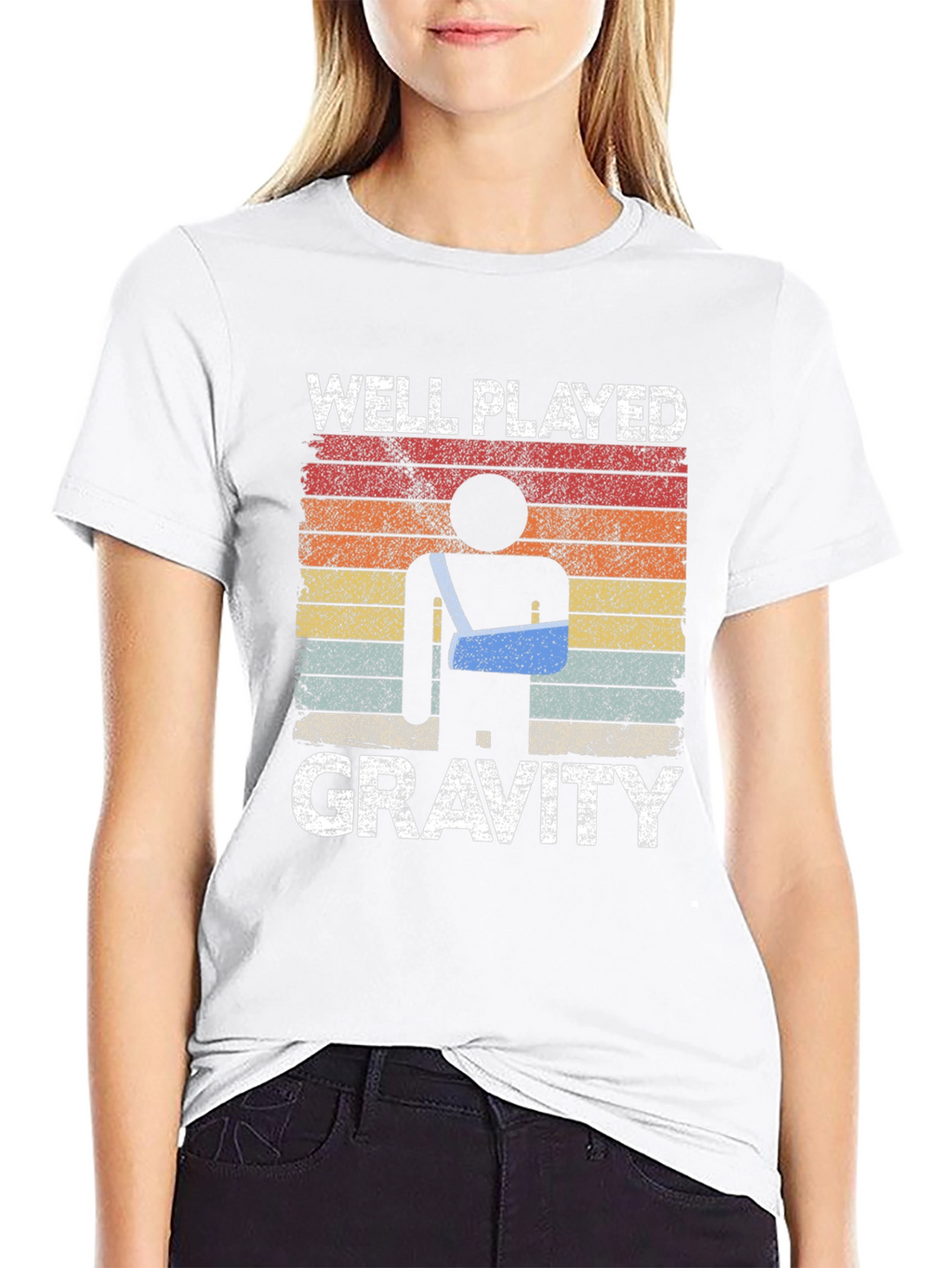 Well Played Gravity Broken Arm T-Shirt