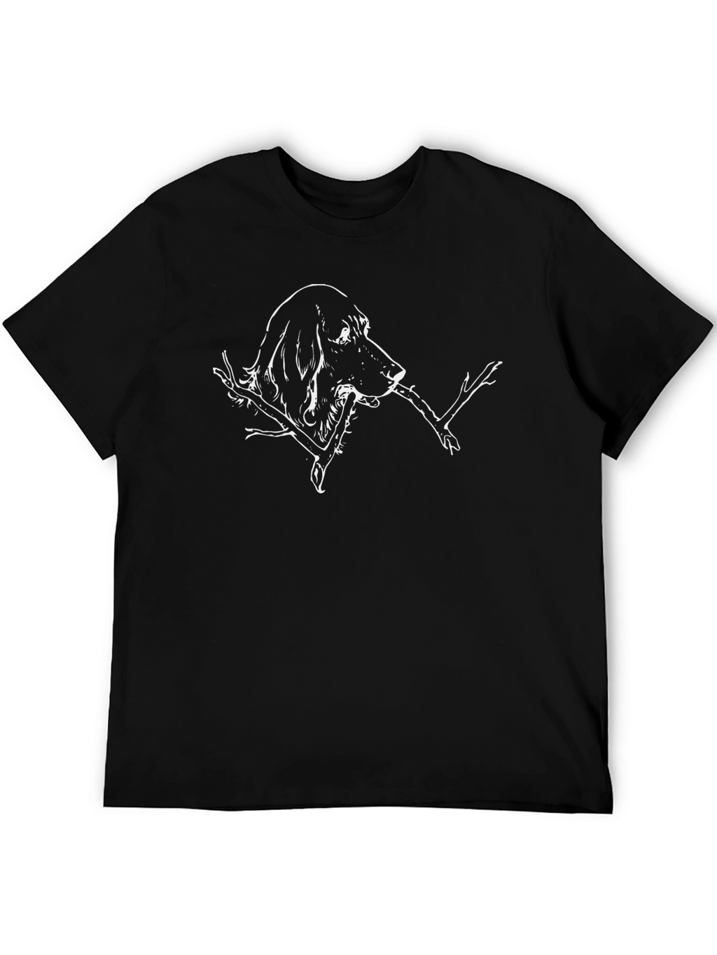Dog with Stick Graphic T-Shirt