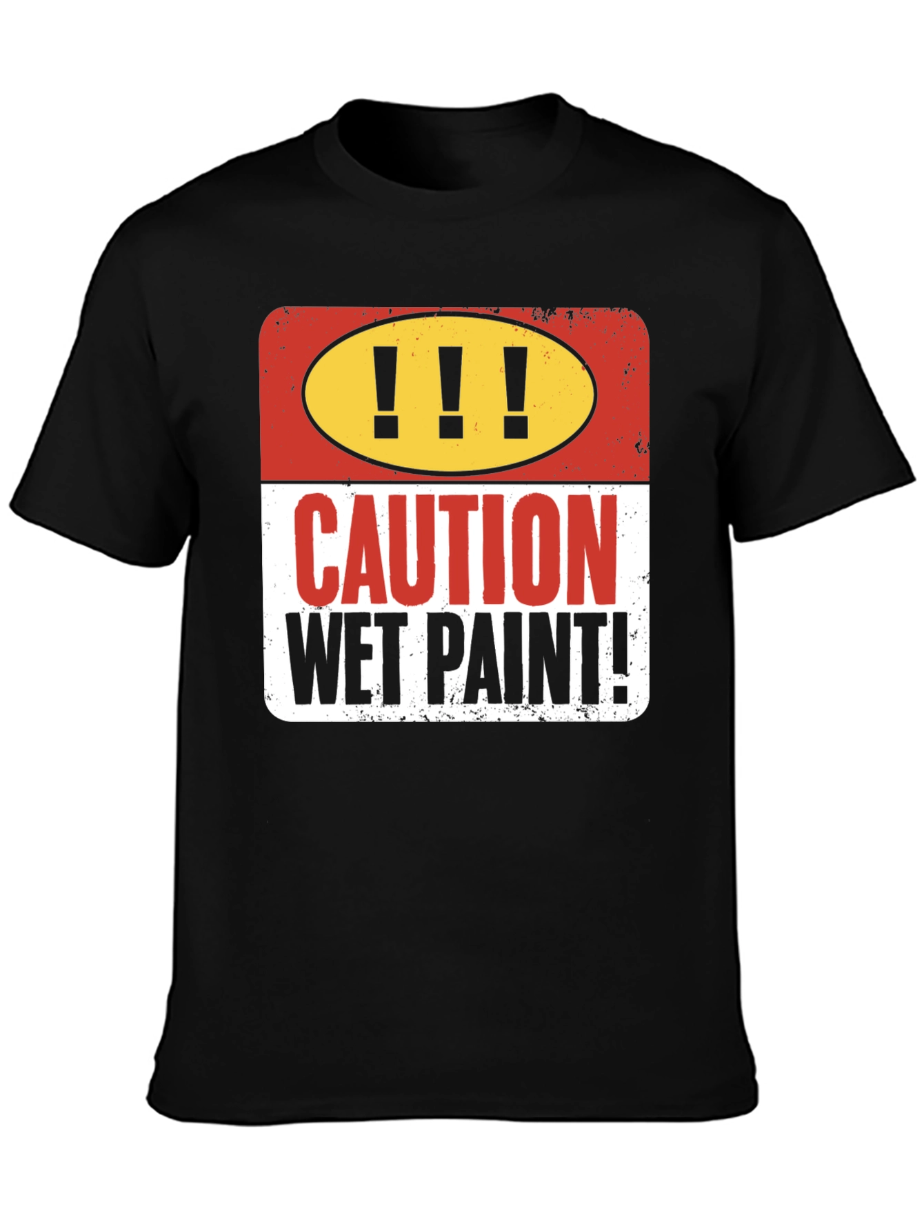Caution Wet Paint Graphic T-Shirt