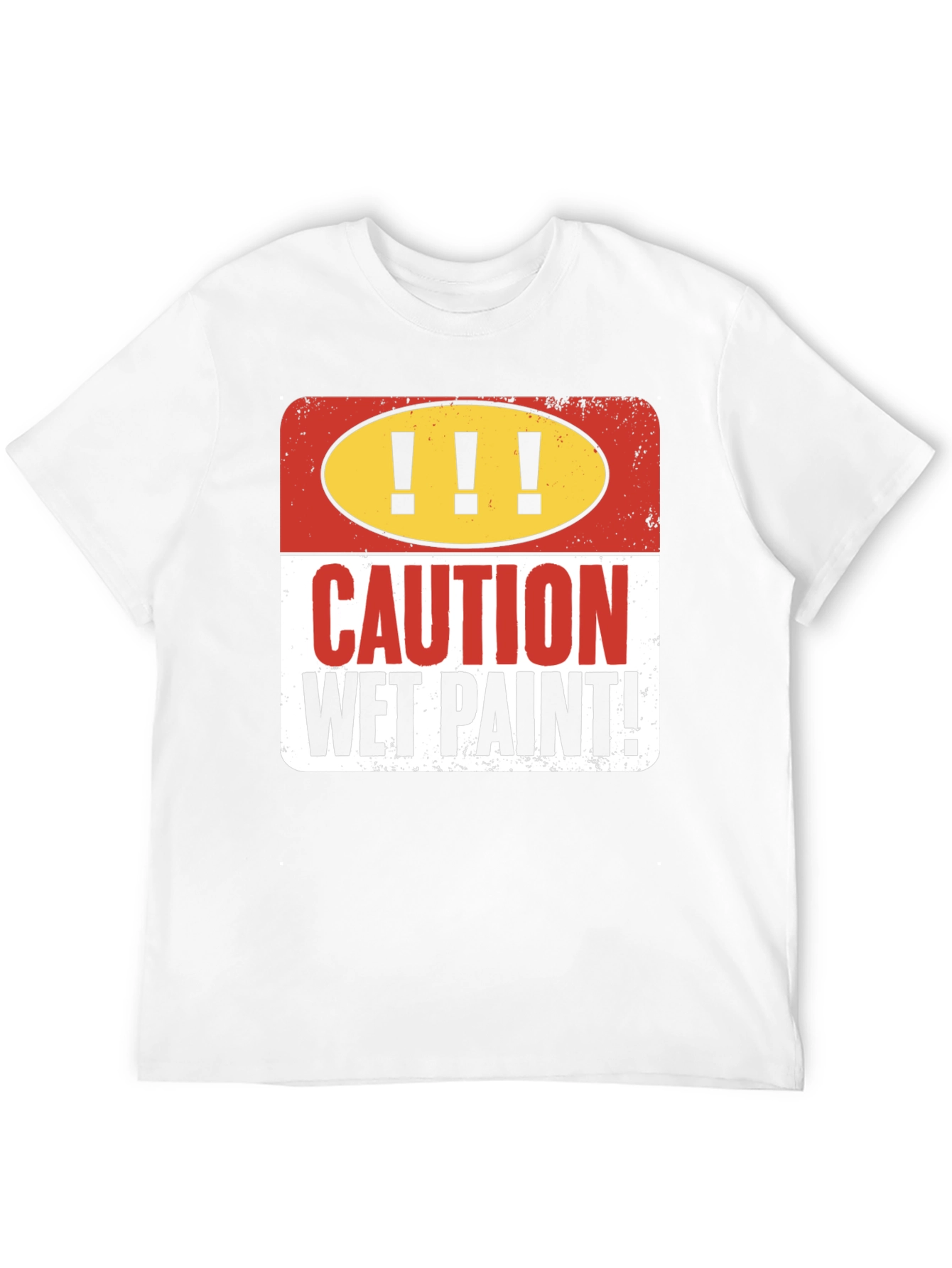 Caution Wet Paint Graphic T-Shirt