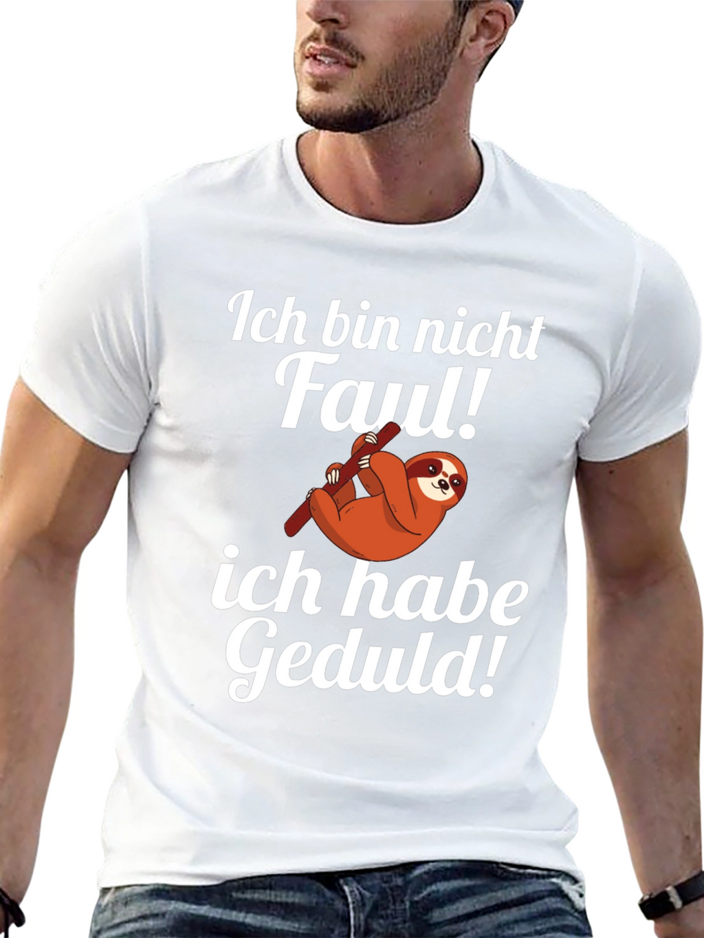 Funny Sloth T-Shirt - Ich Bin Nicht Faul Geduld