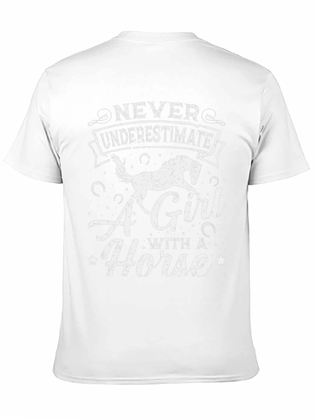 Never Underestimate A Girl With A Horse T-Shirt
