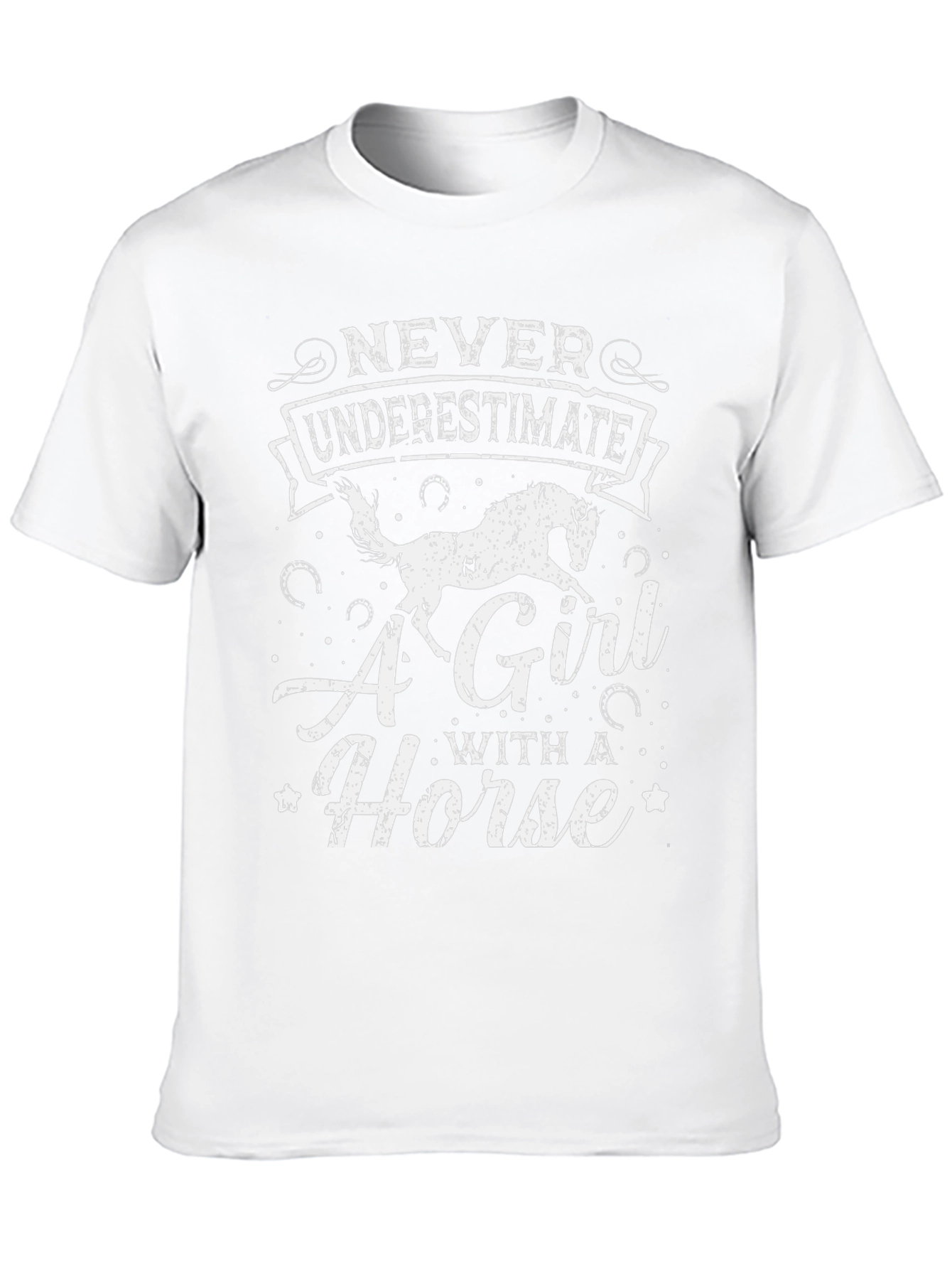 Never Underestimate A Girl With A Horse T-Shirt
