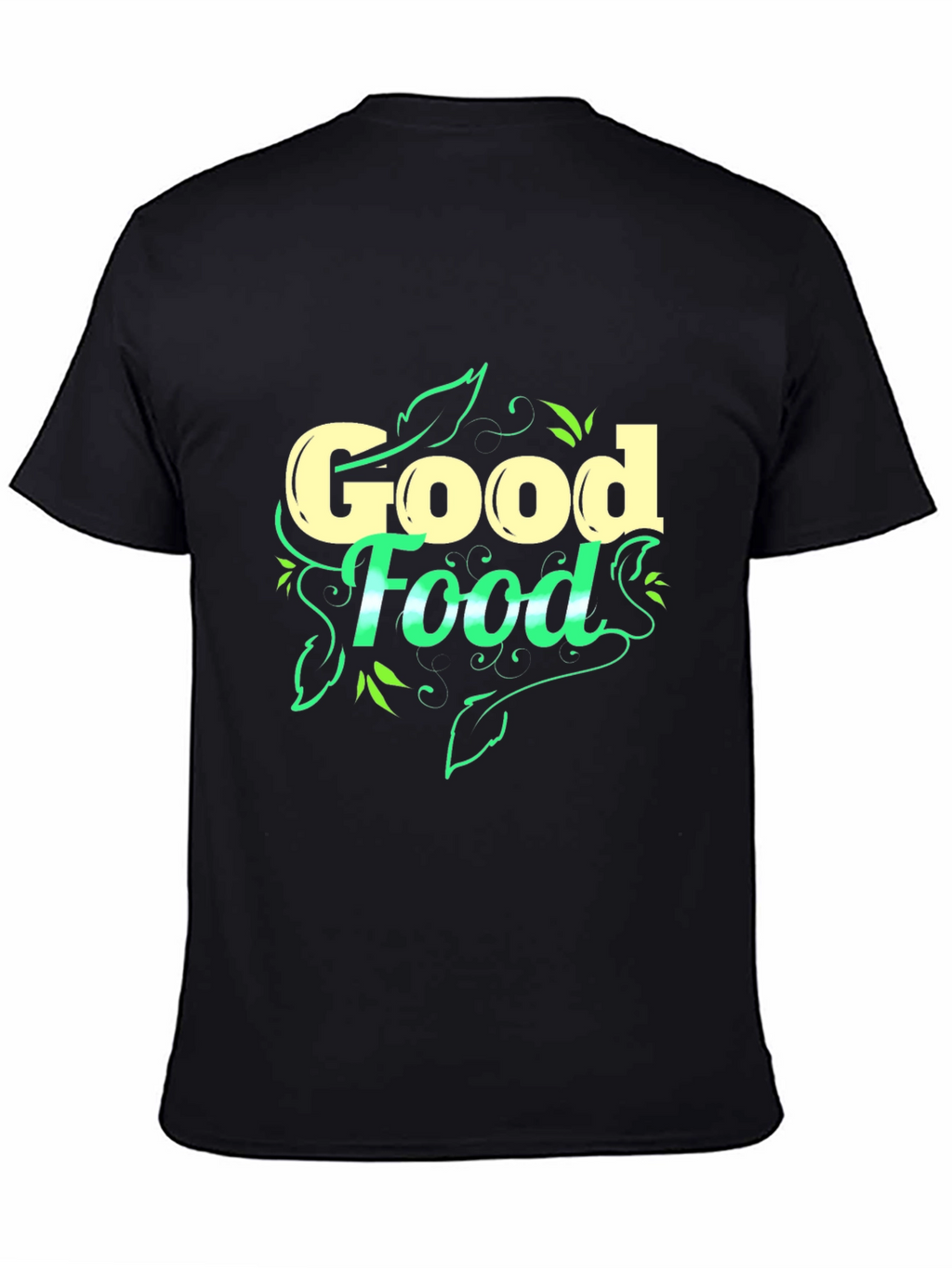 Good Food Graphic Black T-Shirt