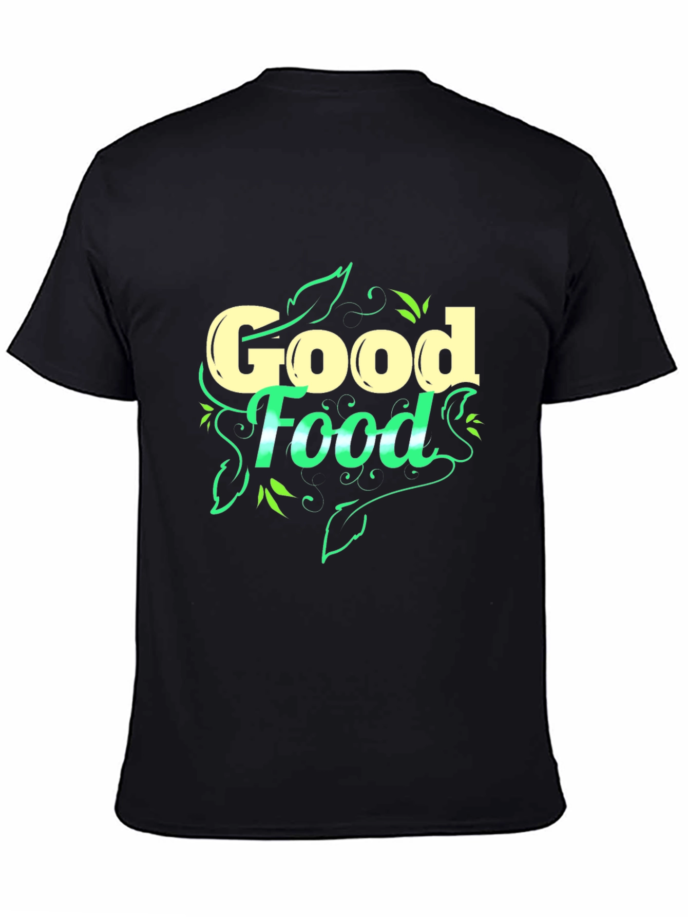 Good Food Graphic Black T-Shirt