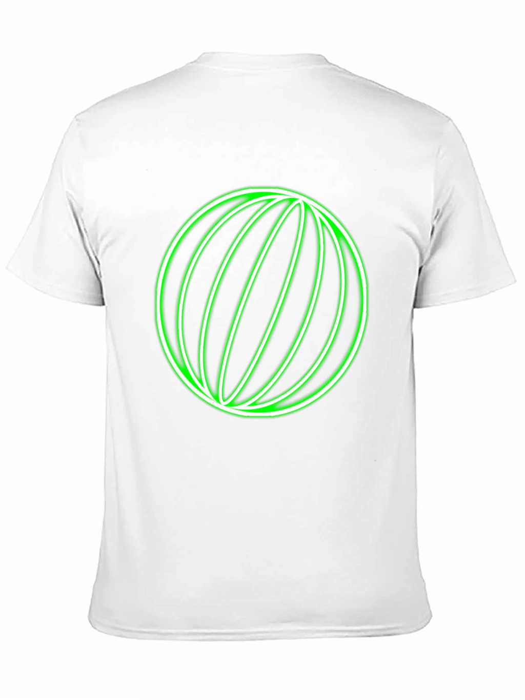 Neon Green Globe Graphic Black T-Shirt