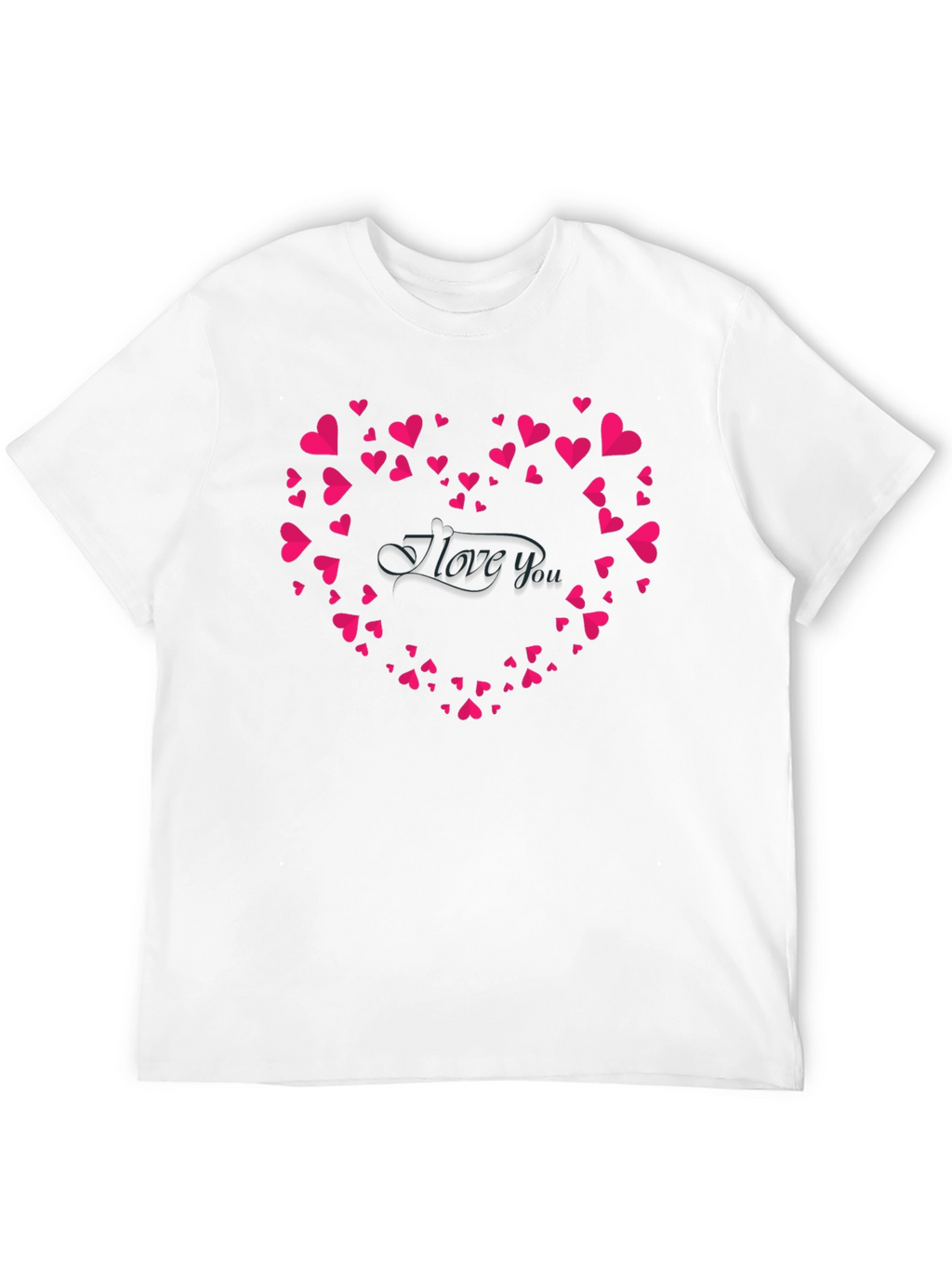 I Love You Heart Graphic T-Shirt - Black