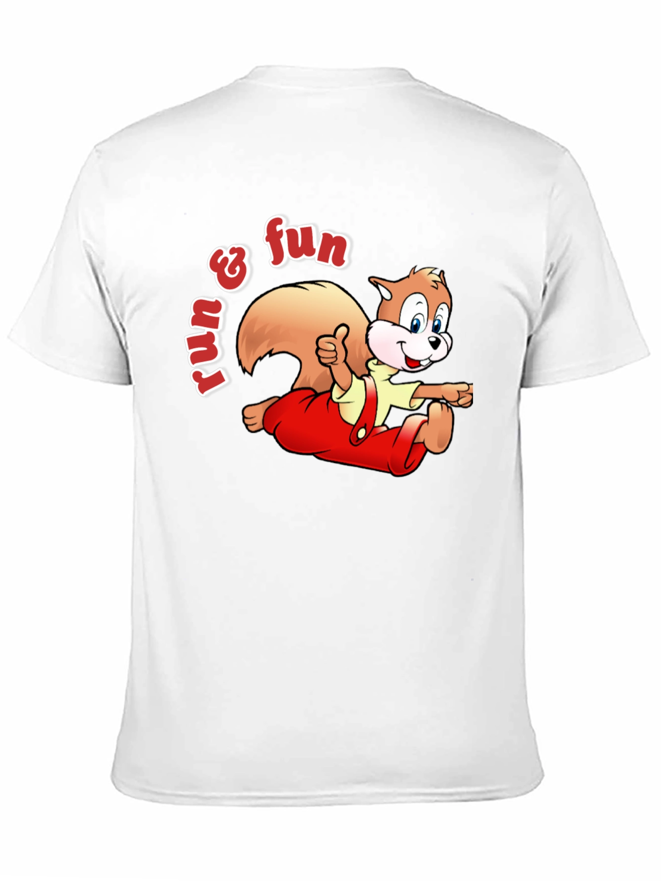 Fun Squirrel Graphic Tee - Black Casual T-Shirt