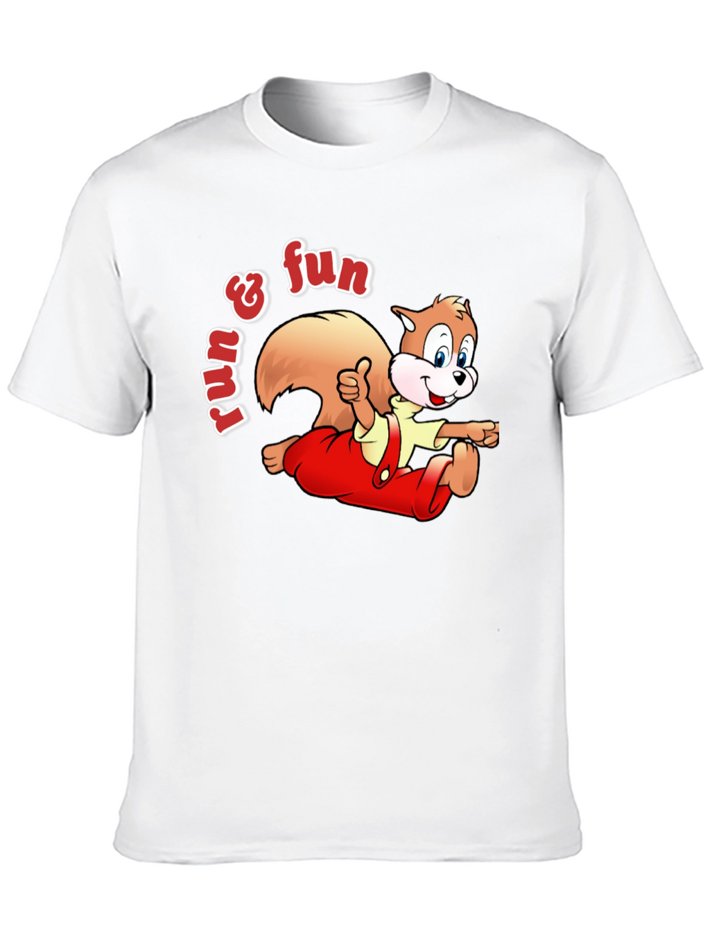 Fun Squirrel Graphic Tee - Black Casual T-Shirt