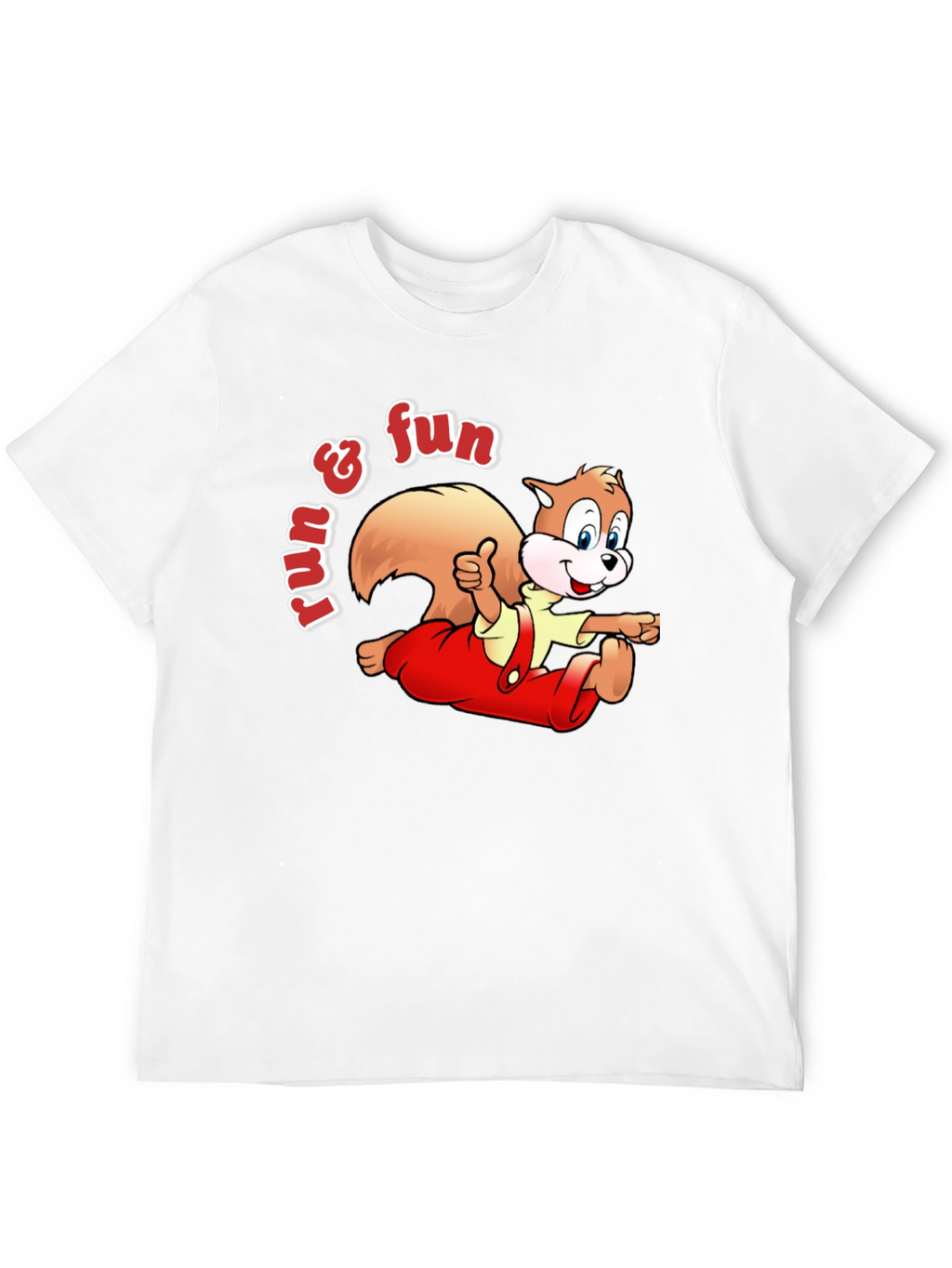 Fun Squirrel Graphic Tee - Black Casual T-Shirt