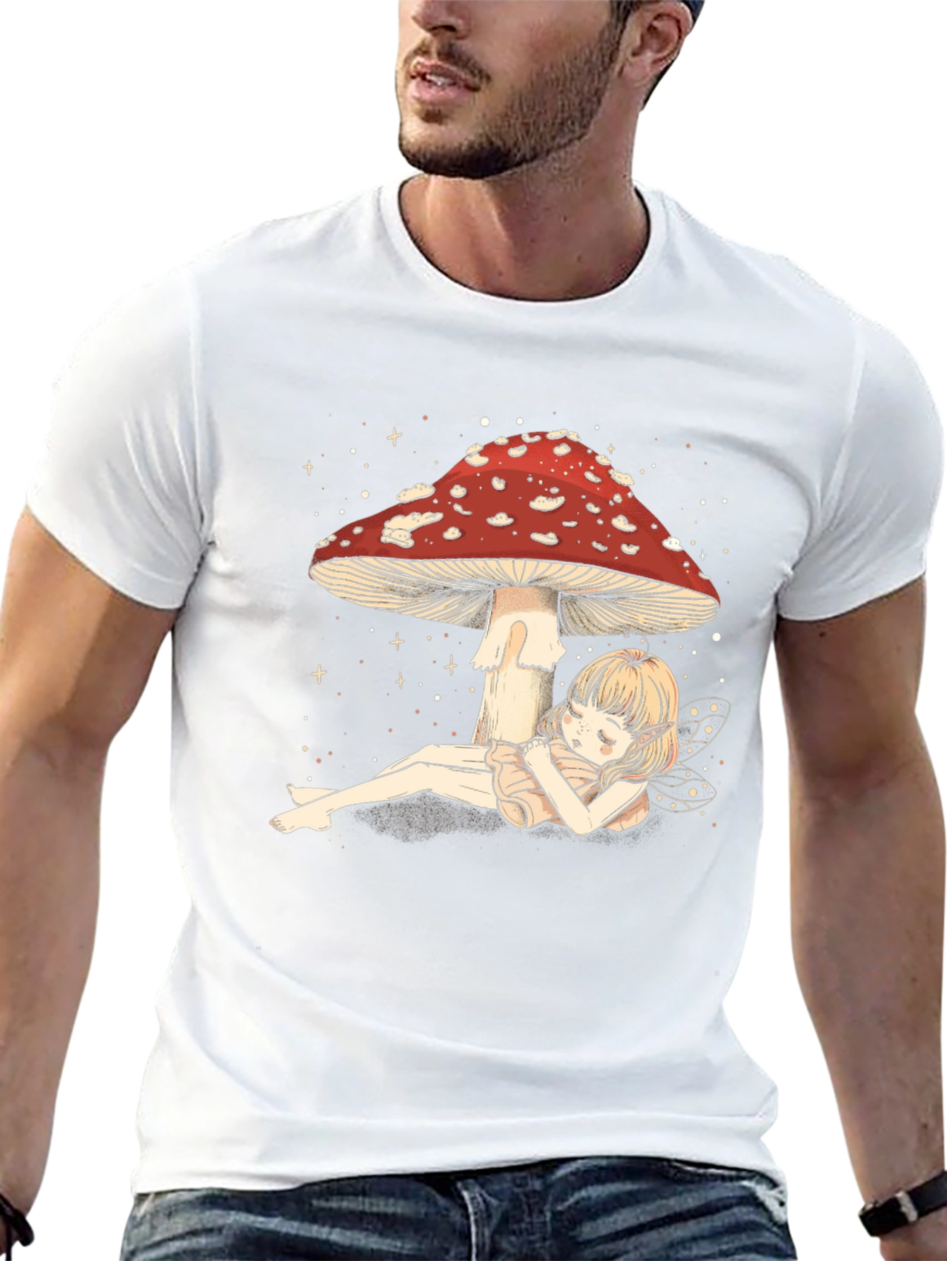 Whimsical Mushroom Fairy Graphic Tee