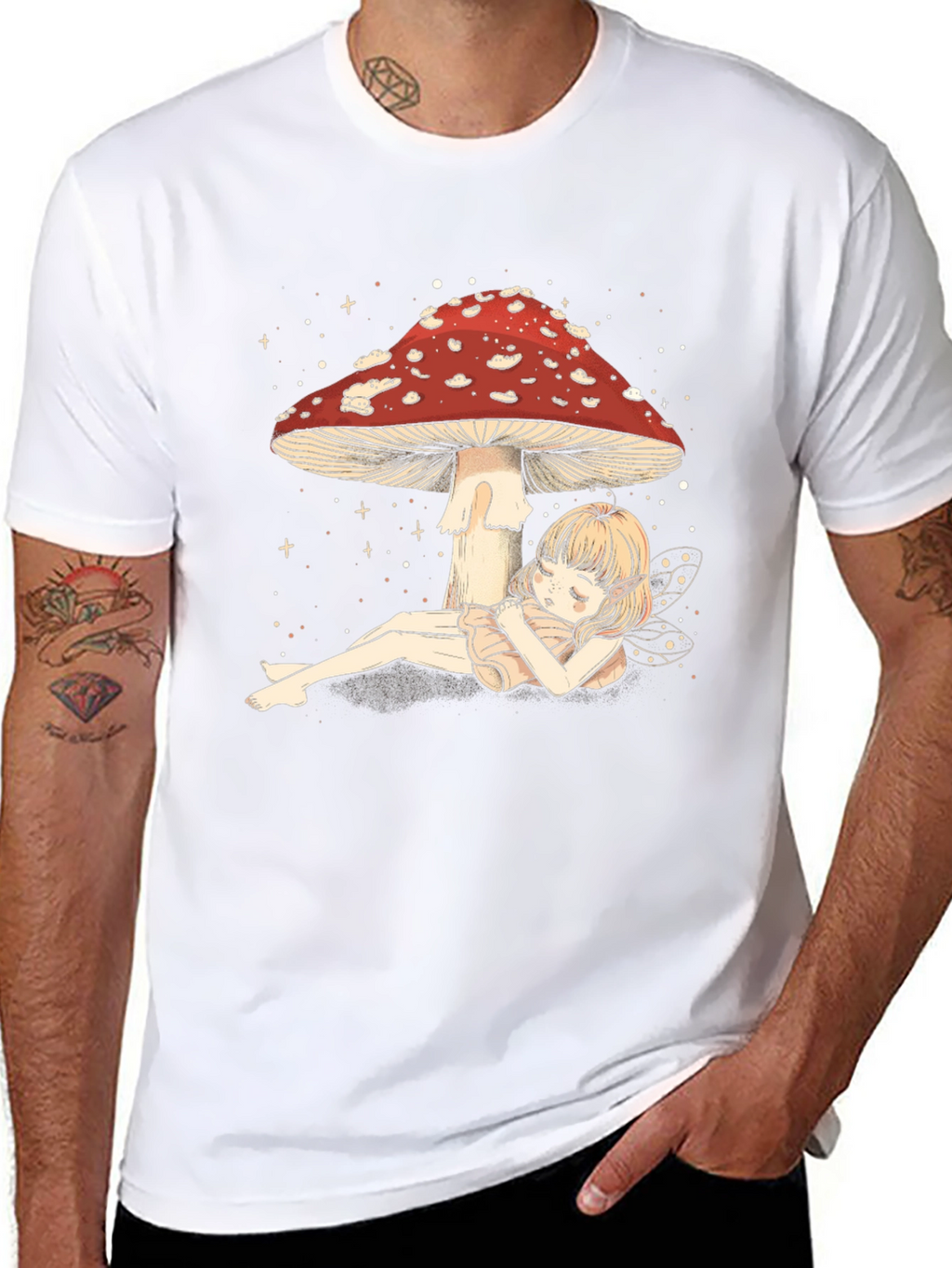 Whimsical Mushroom Fairy Graphic Tee