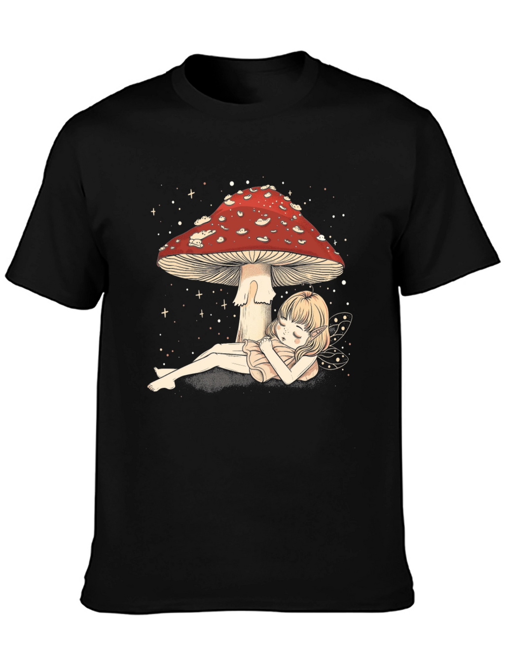 Whimsical Mushroom Fairy Graphic Tee