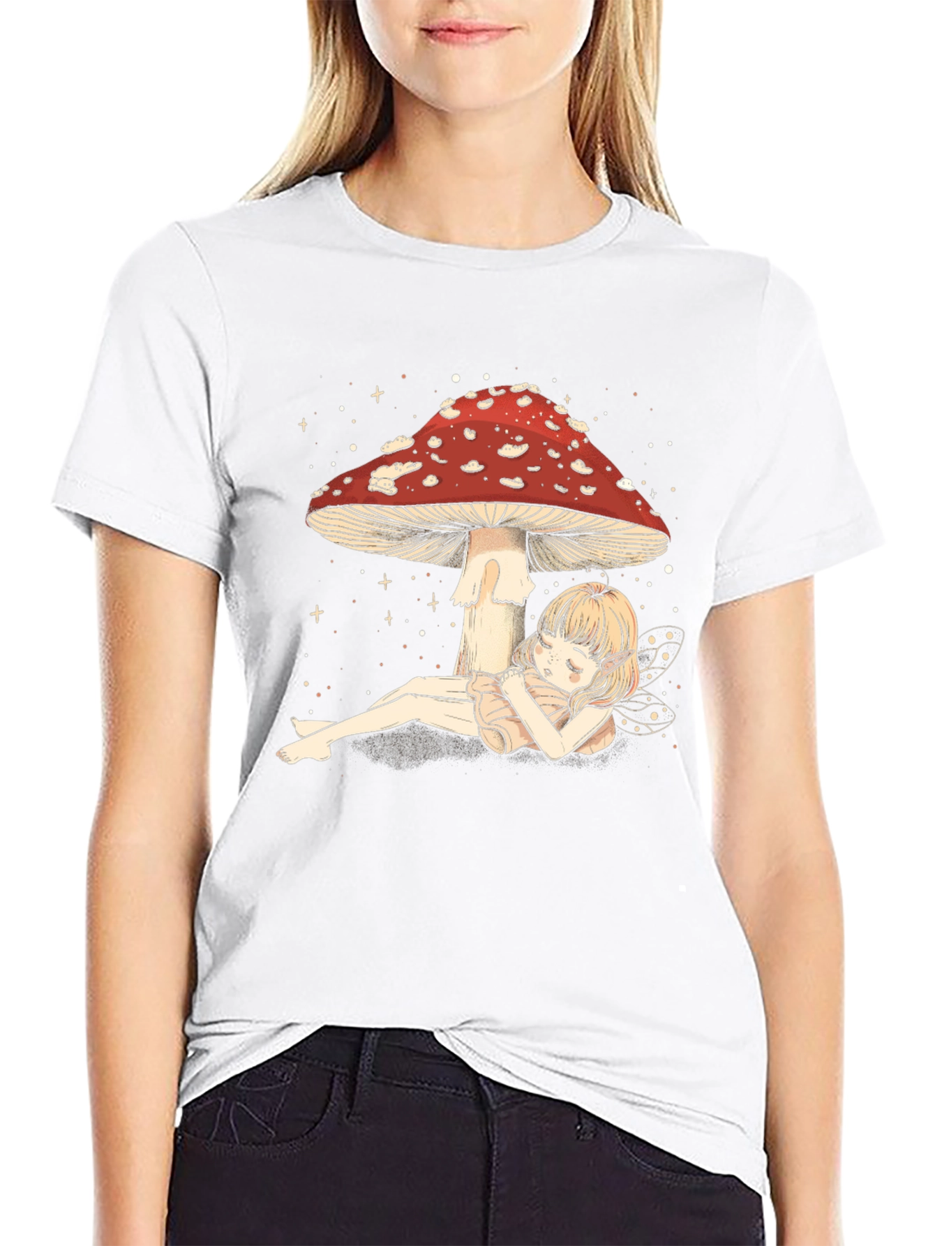 Whimsical Mushroom Fairy Graphic Tee