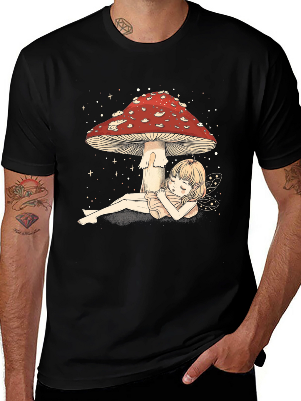 Whimsical Mushroom Fairy Graphic Tee