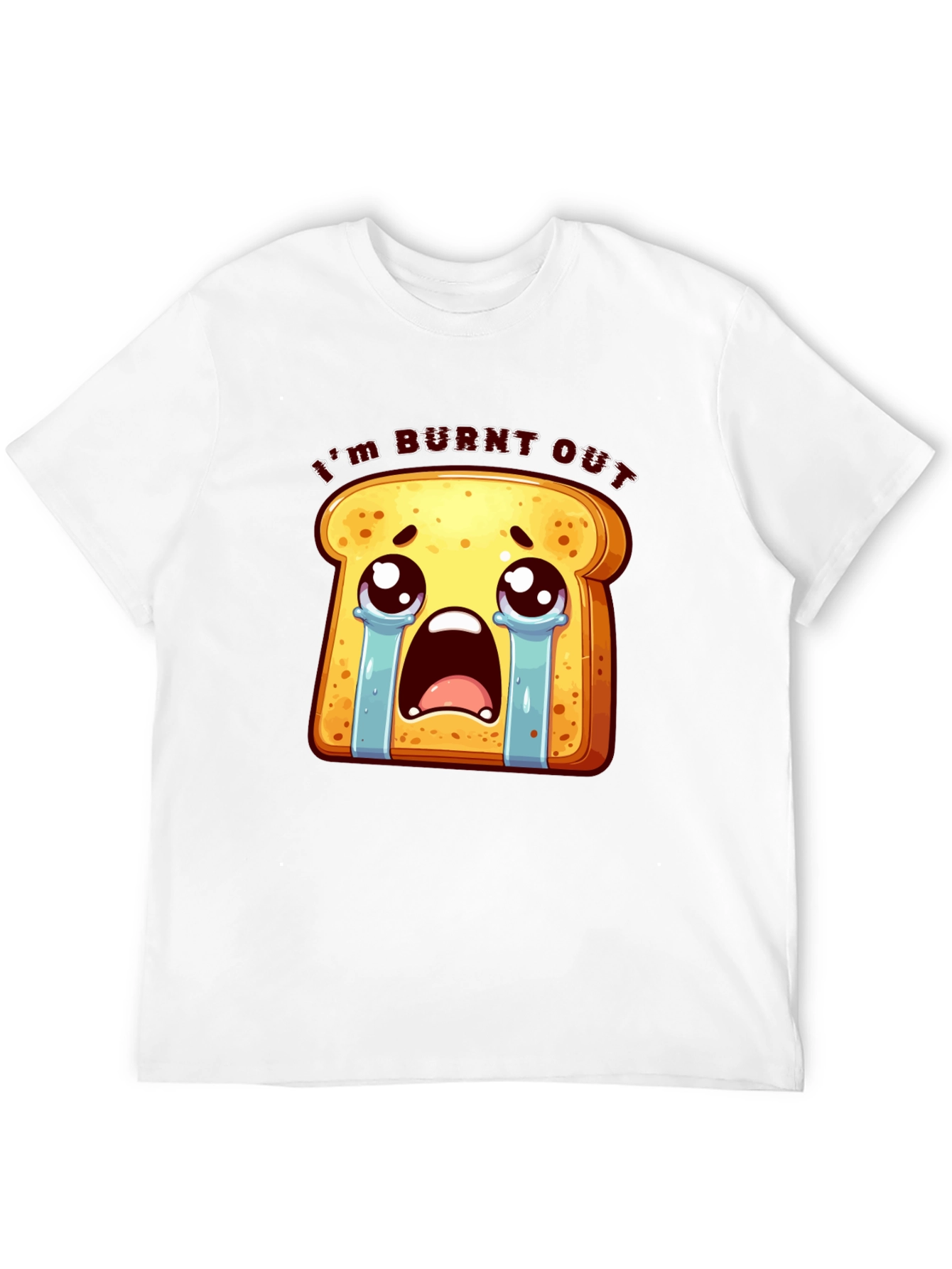 Burnt Out Toast Graphic Tee - Black Unisex T-Shirt