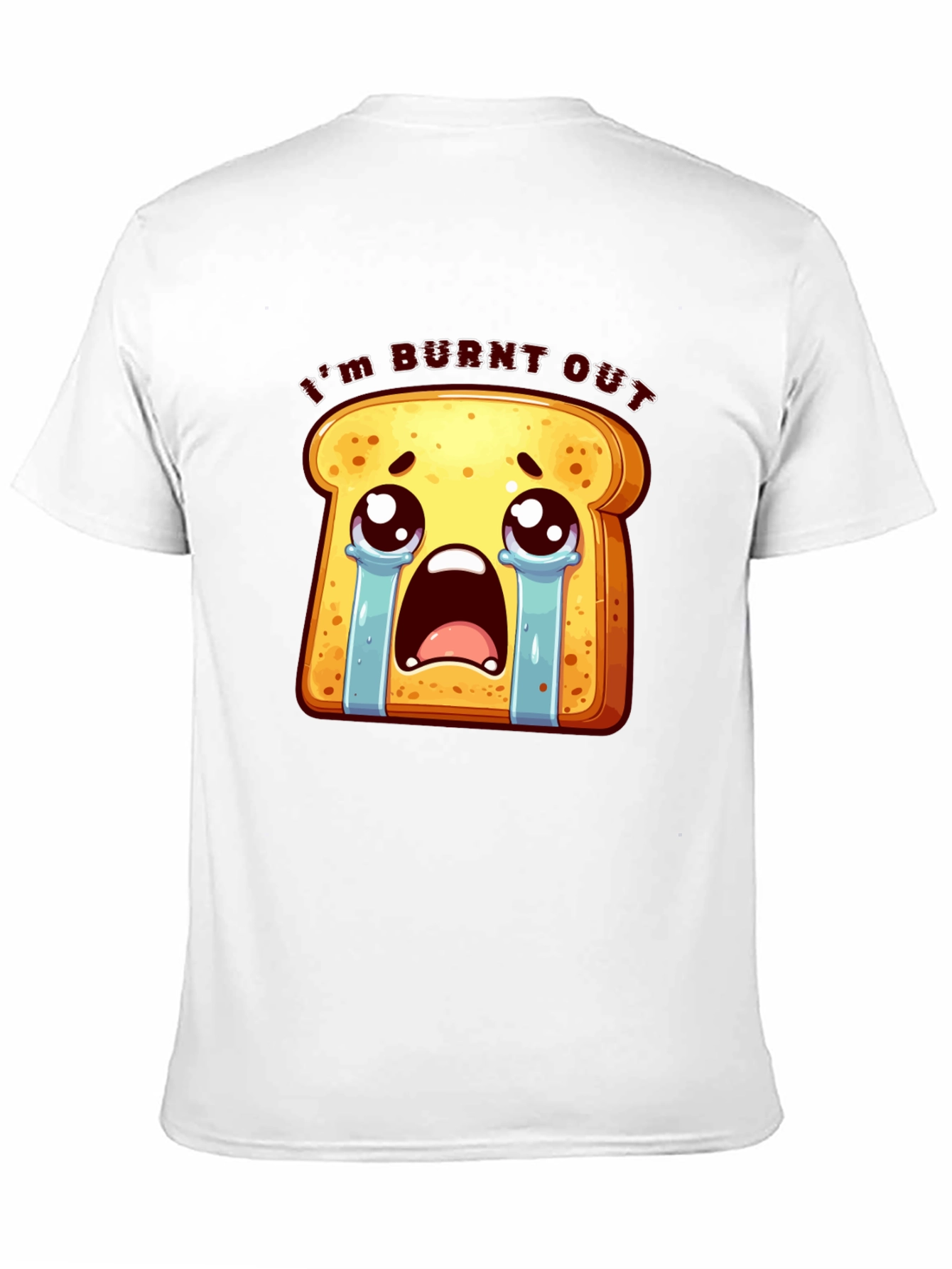 Burnt Out Toast Graphic Tee - Black Unisex T-Shirt