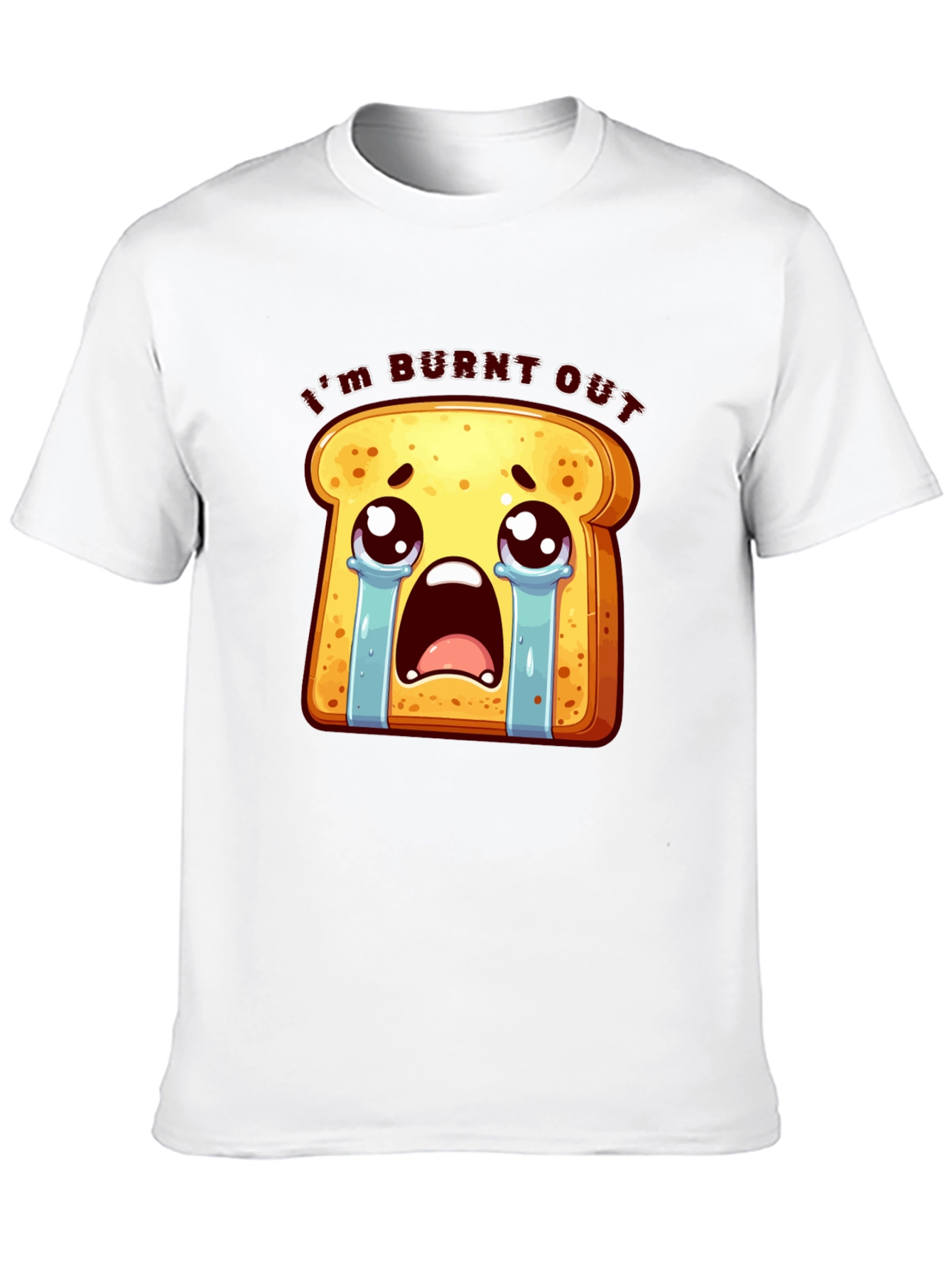Burnt Out Toast Graphic Tee - Black Unisex T-Shirt