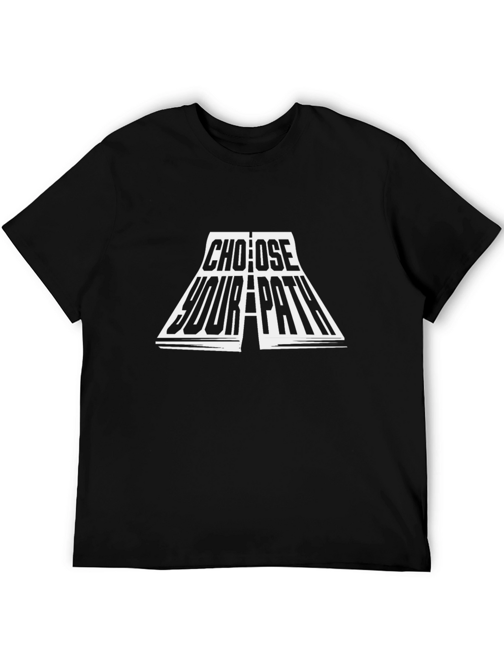 Choose Your Path Graphic Tee - Black Cotton