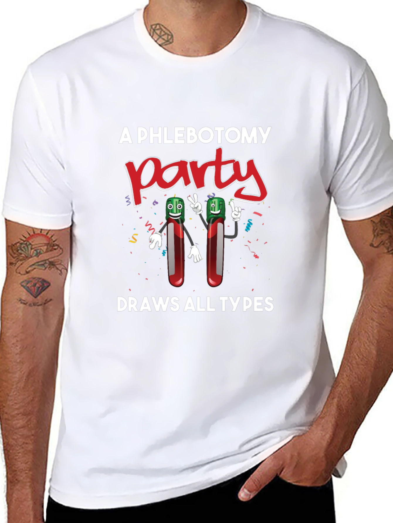 Phlebotomy Party T-Shirt - Draws All Types